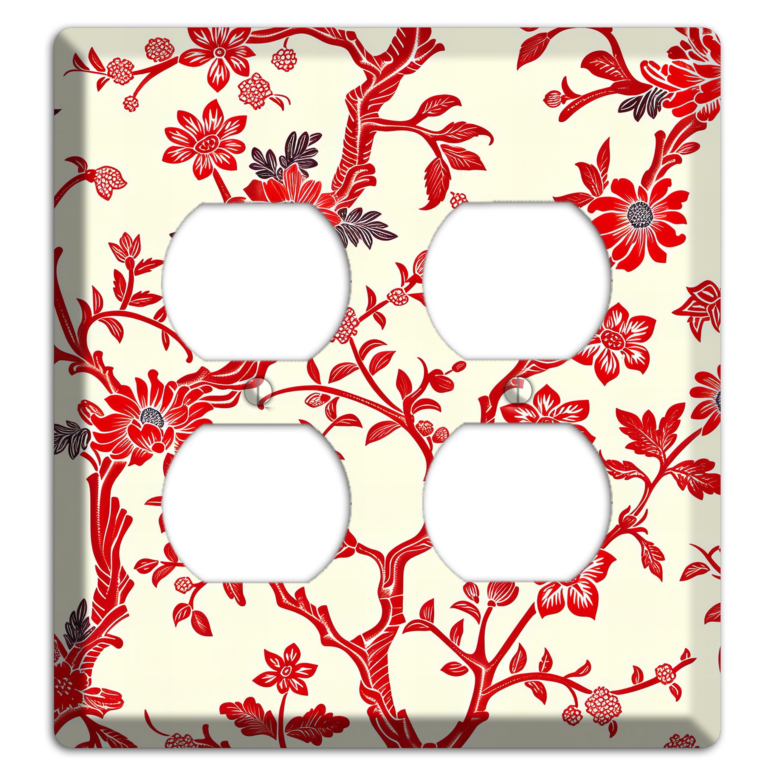 Crimson Branch & Bloom 2 Duplex Wallplate