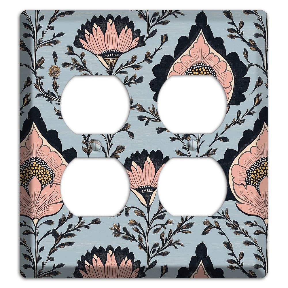 Lotus & Damask Dusk 2 Duplex Wallplate