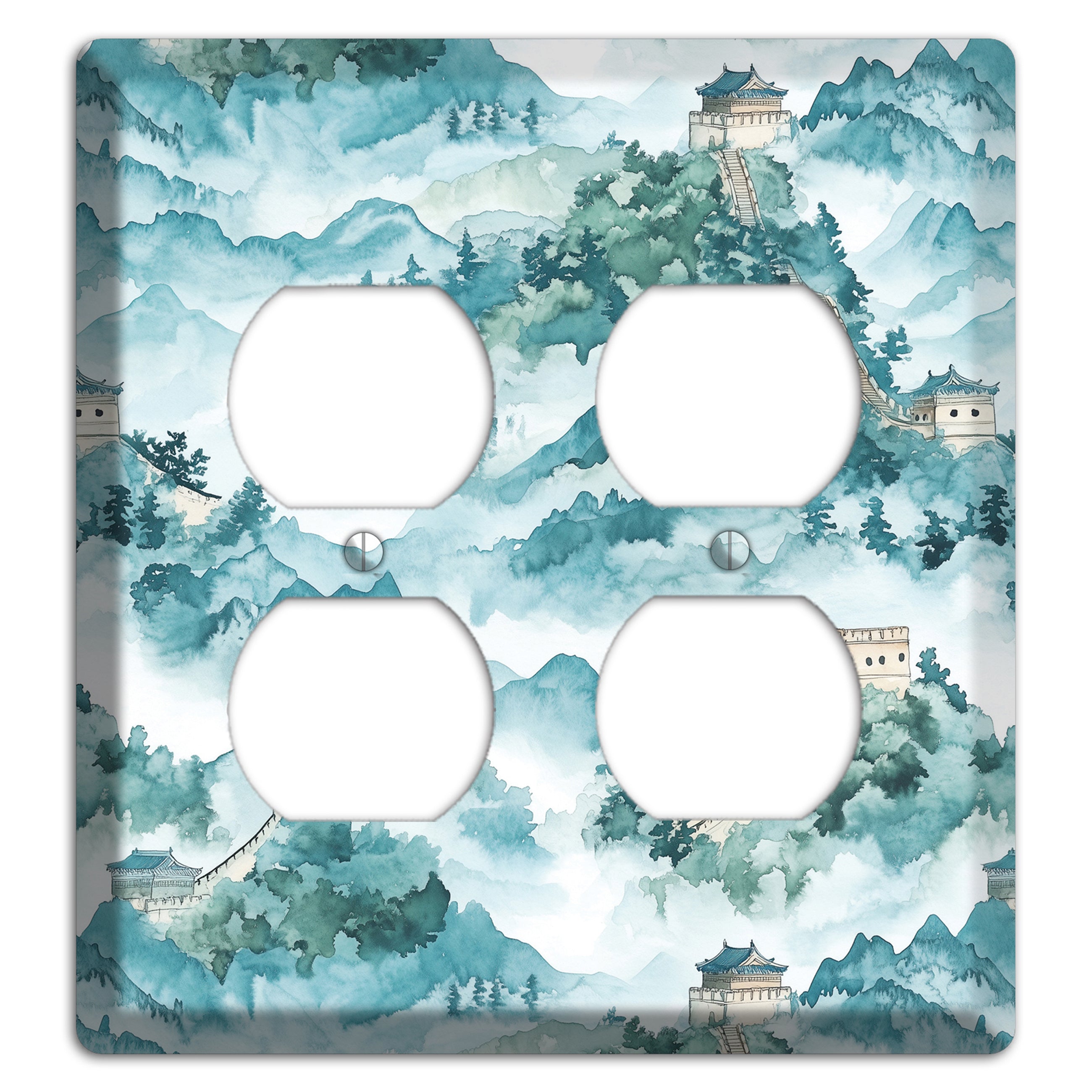 Watchtower in Mist 2 Duplex Wallplate