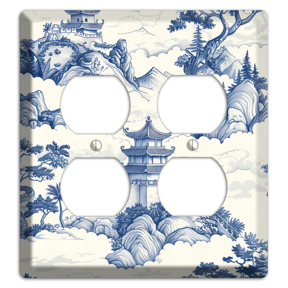 Celestial Pagoda Mist 2 Duplex Wallplate