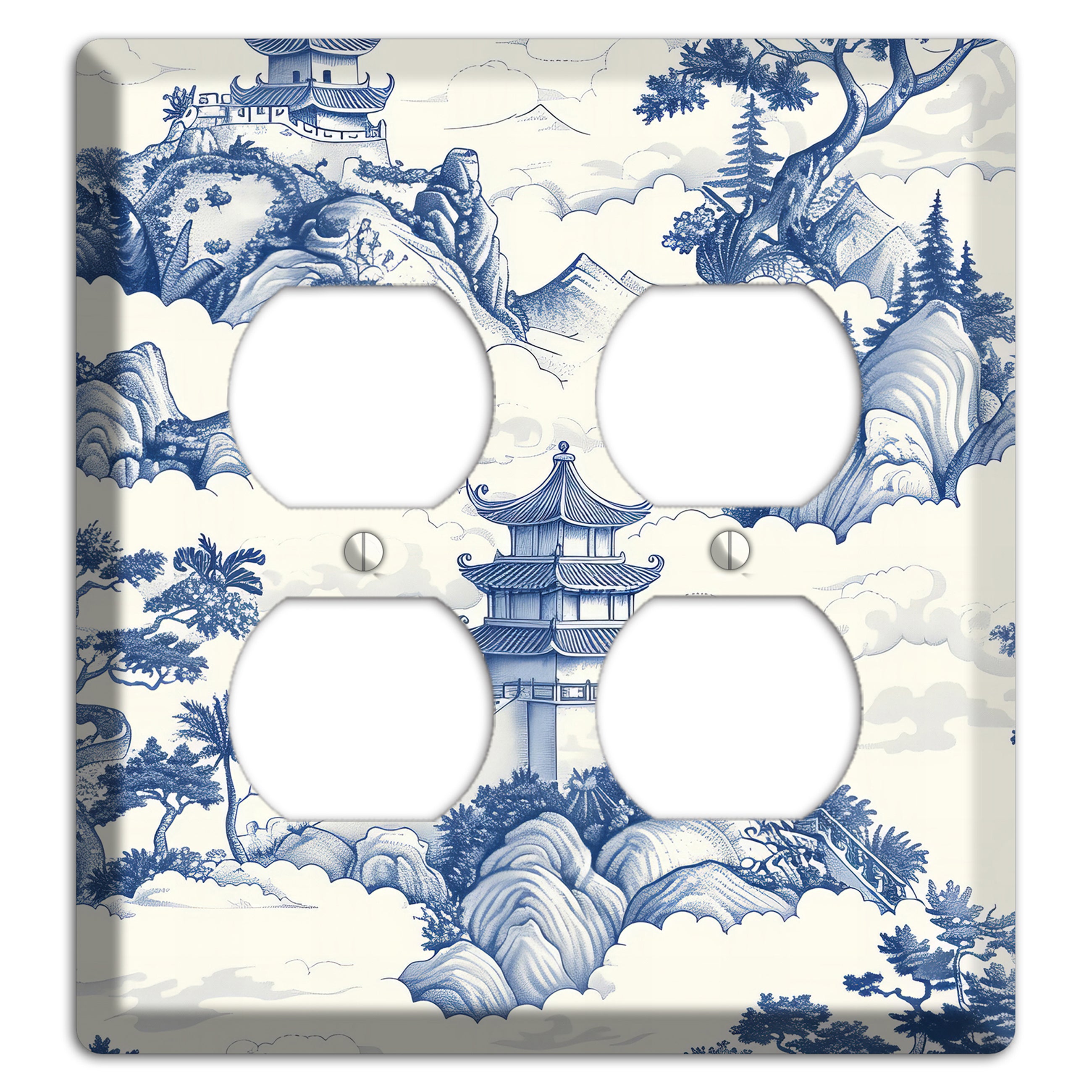 Celestial Pagoda Mist 2 Duplex Wallplate