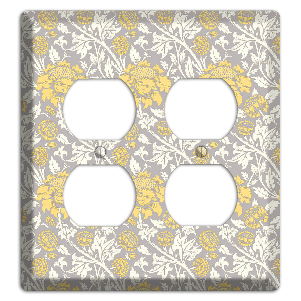 Golden Peony Lace 2 Duplex Wallplate