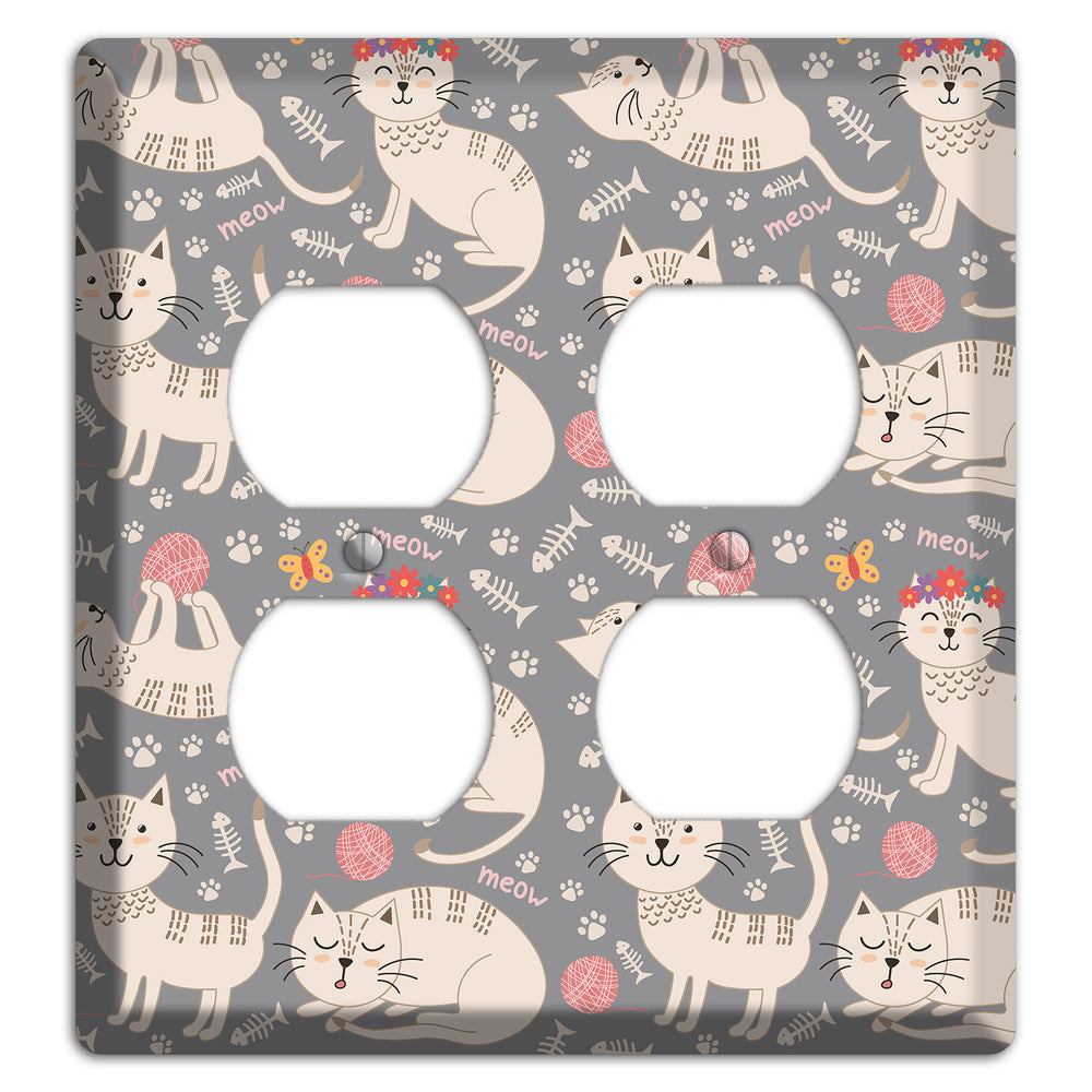 Meow Mix (Gray) 2 Duplex Wallplate