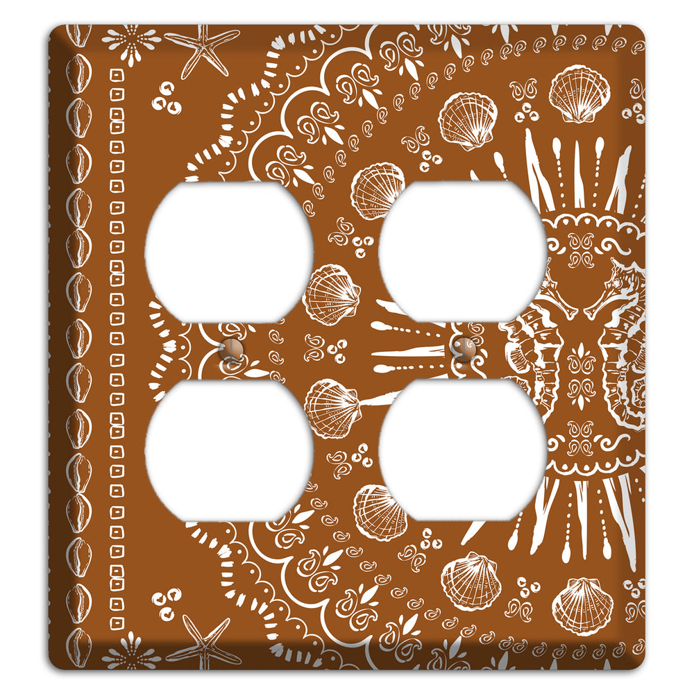 Russet Seahorse Mandala 2 Duplex Wallplate