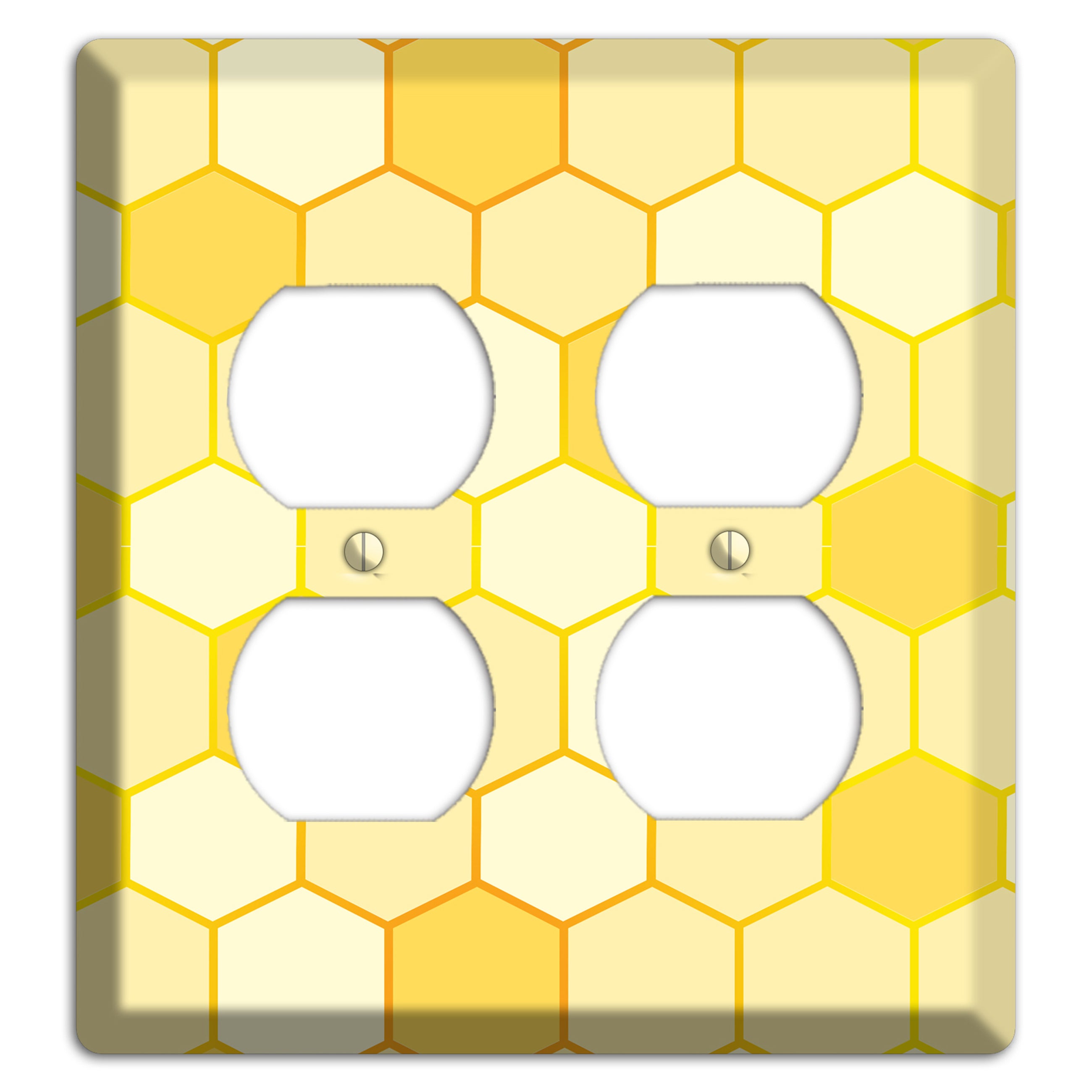 Hollow Amber Grid 2 Duplex Wallplate