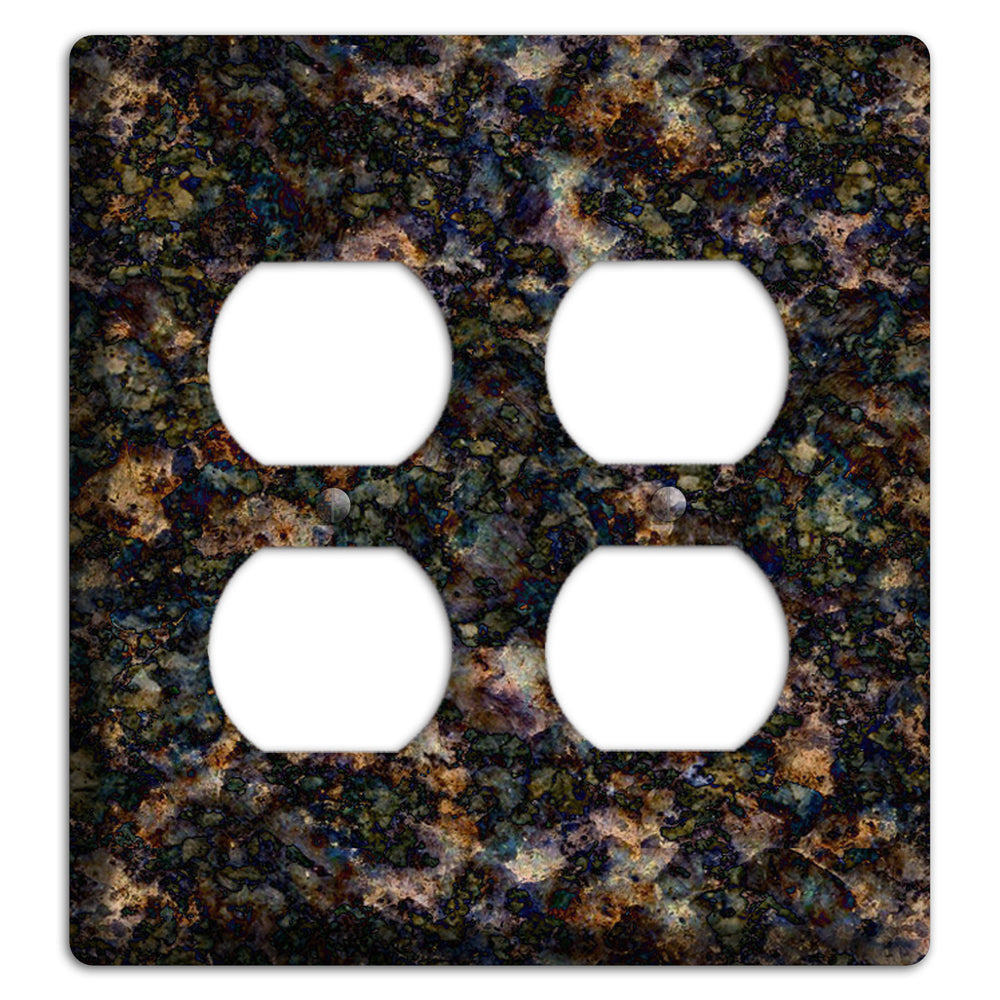 Volga Blue Granite 2 Duplex Wallplate