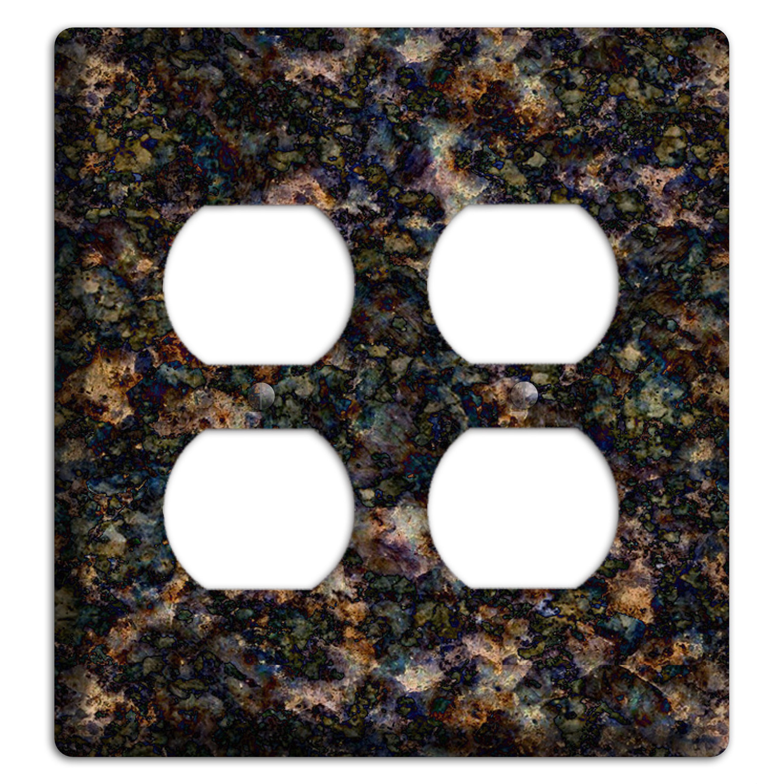 Volga Blue Granite 2 Duplex Wallplate