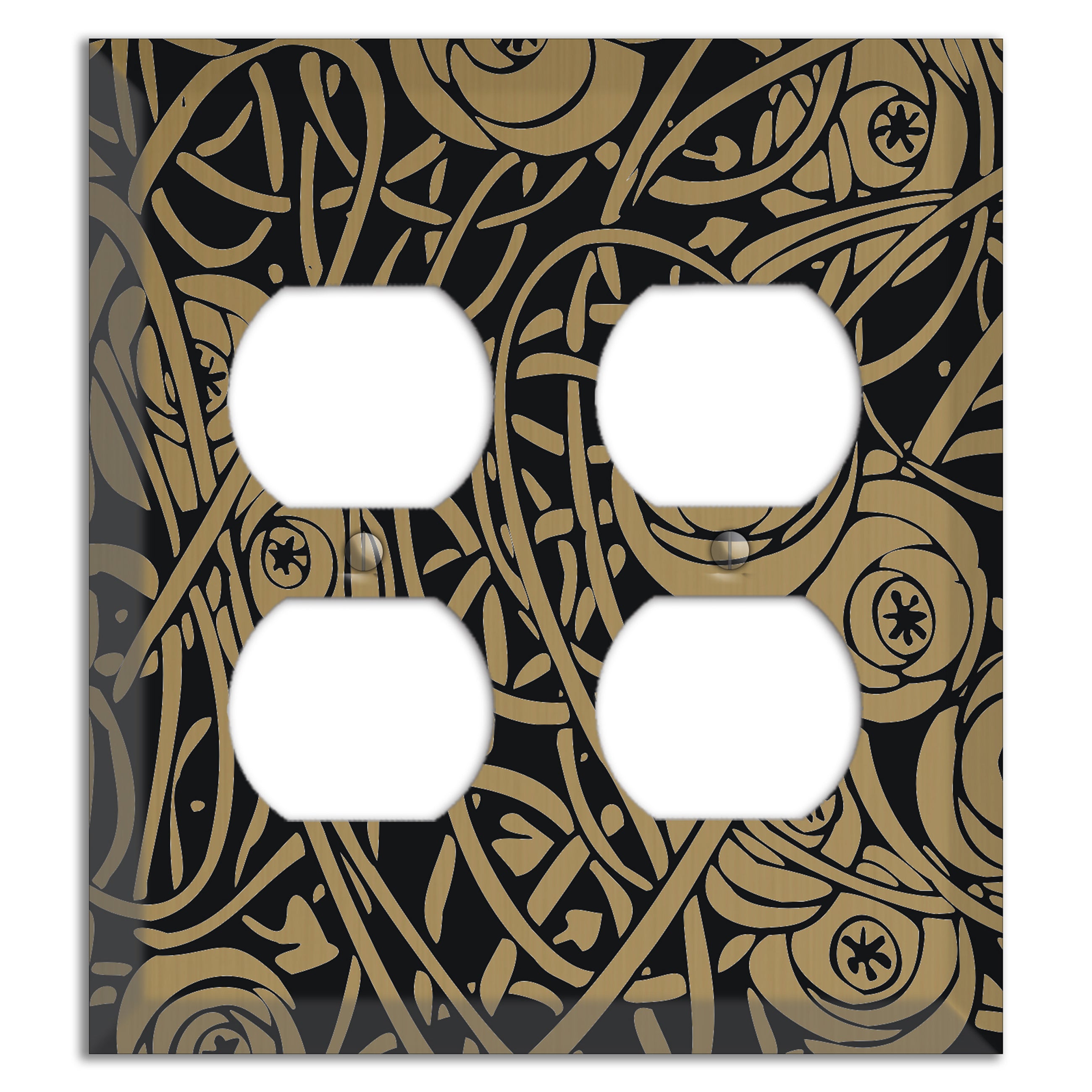 Tower Gold Serpent Bloom 2 Duplex Wallplate