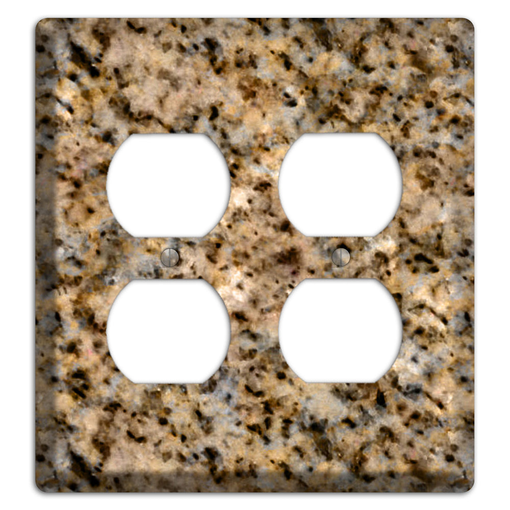 Giallo Ornamental Granite 2 Duplex Wallplate