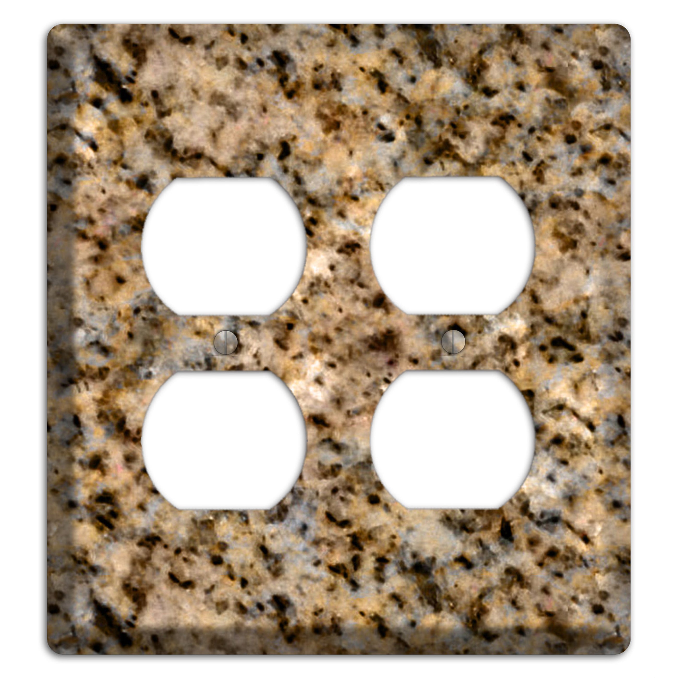 Giallo Ornamental Granite 2 Duplex Wallplate