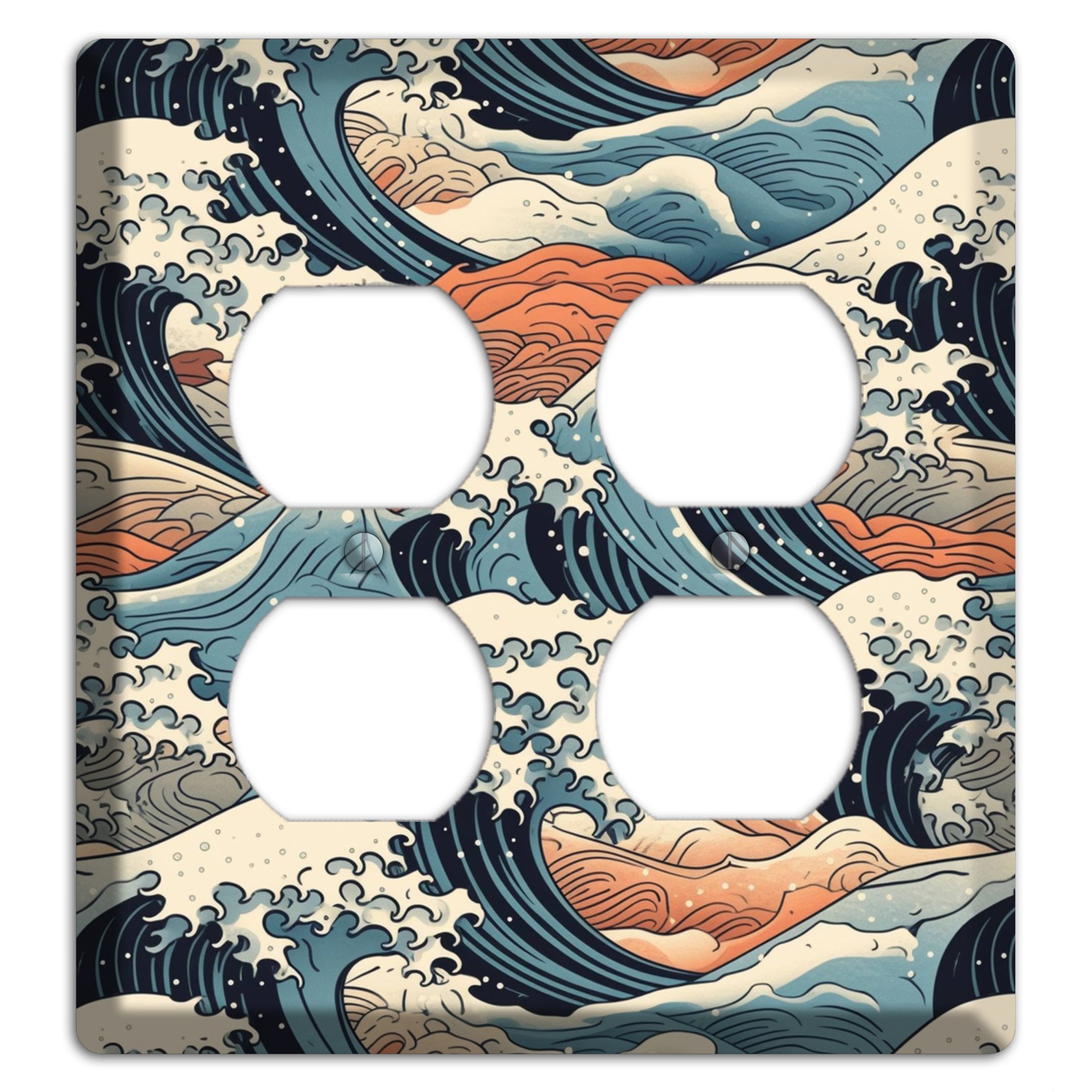 Crashing Tide Scroll 2 Duplex Wallplate
