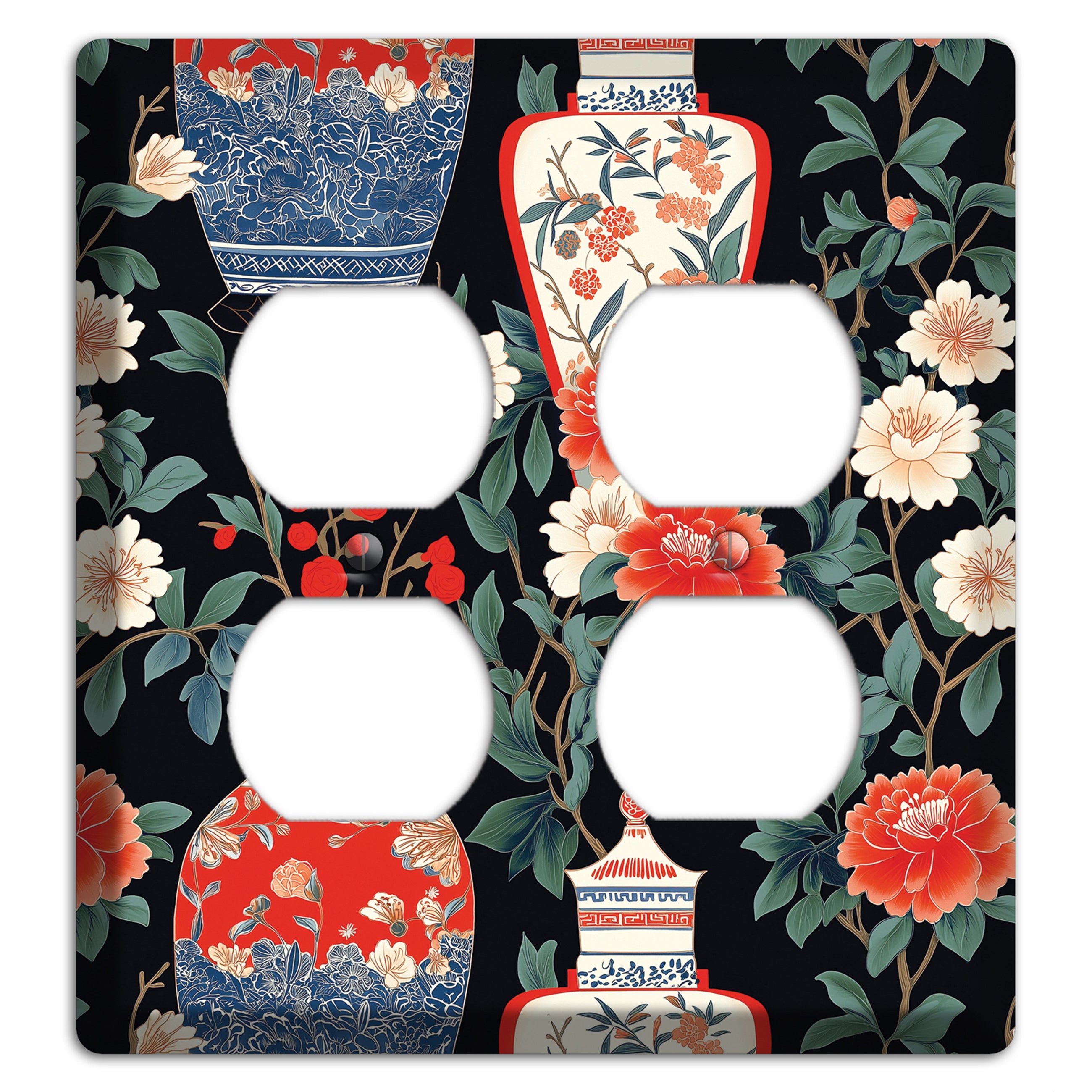 Porcelain Garden Dusk 2 Duplex Wallplate