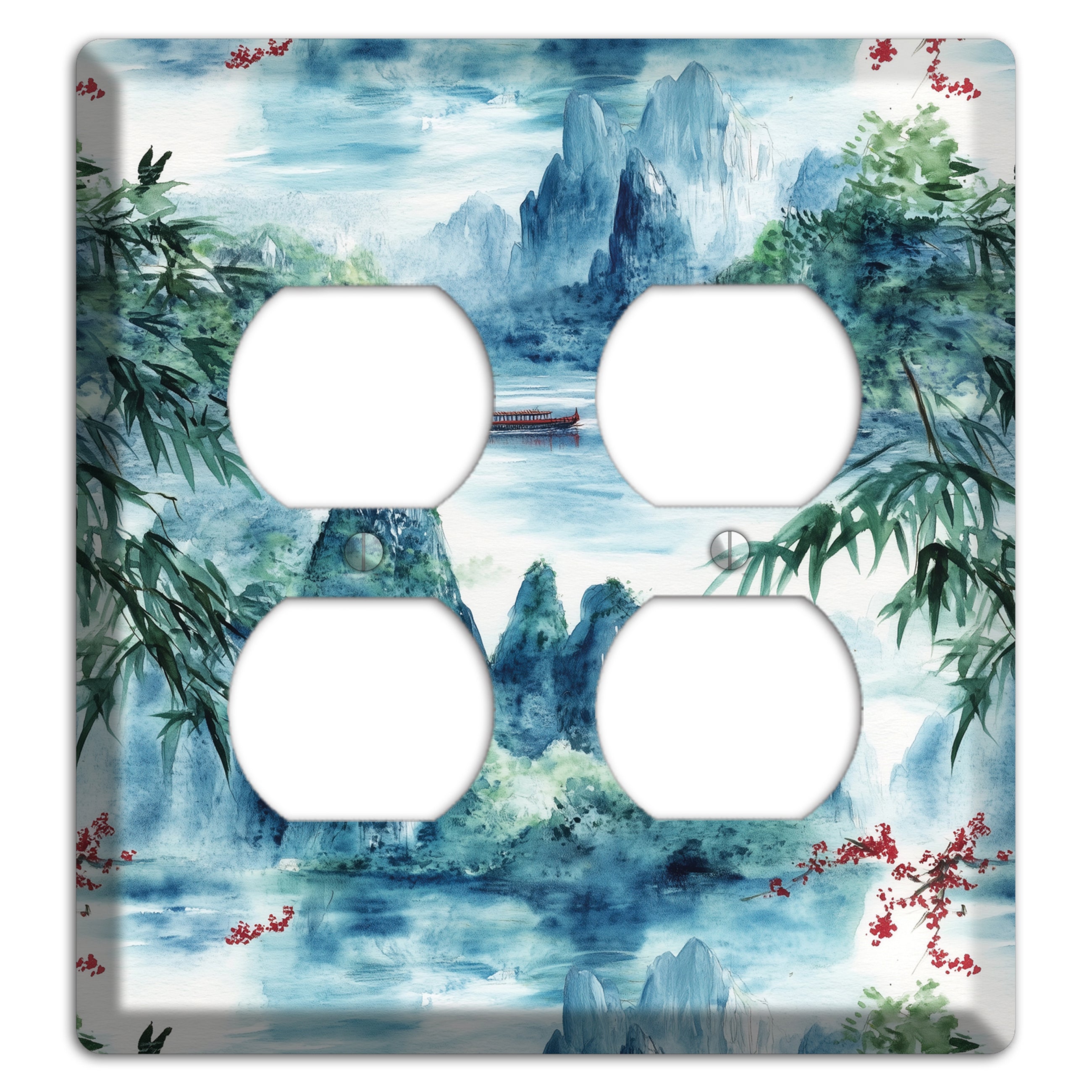 River Mist Ascending 2 Duplex Wallplate