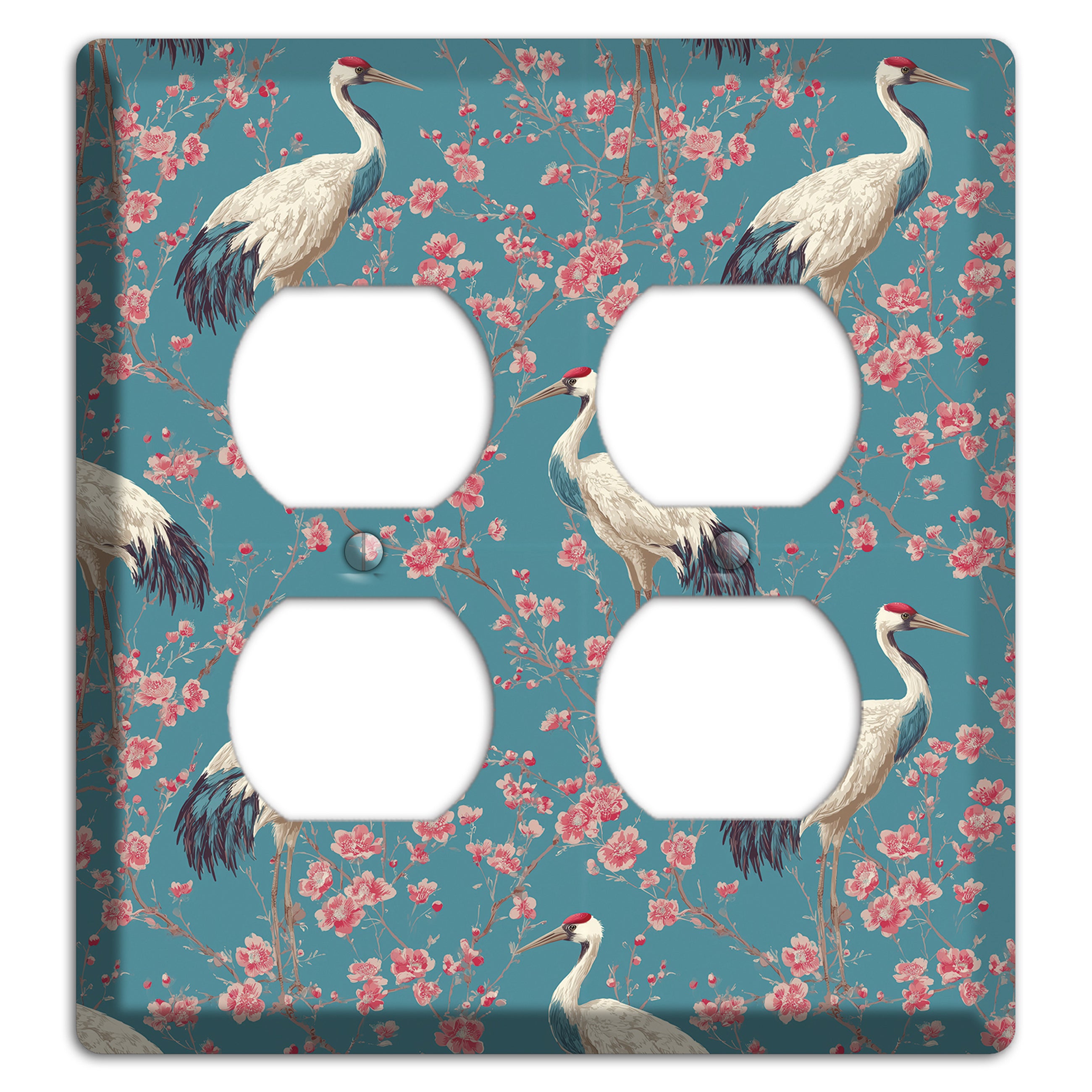 Azure Blossom Vigil 2 Duplex Wallplate
