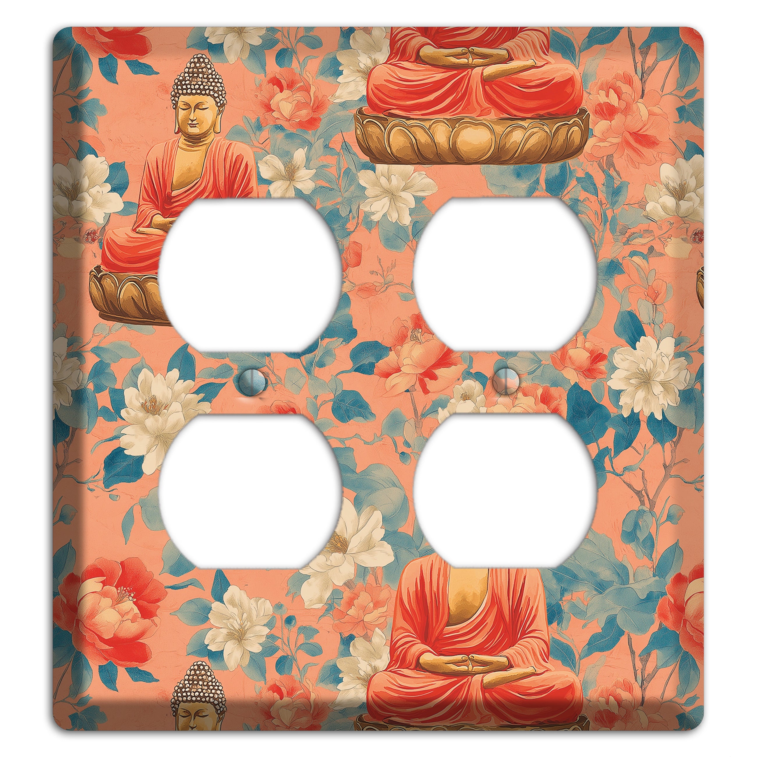 Lotus & Coral 2 Duplex Wallplate