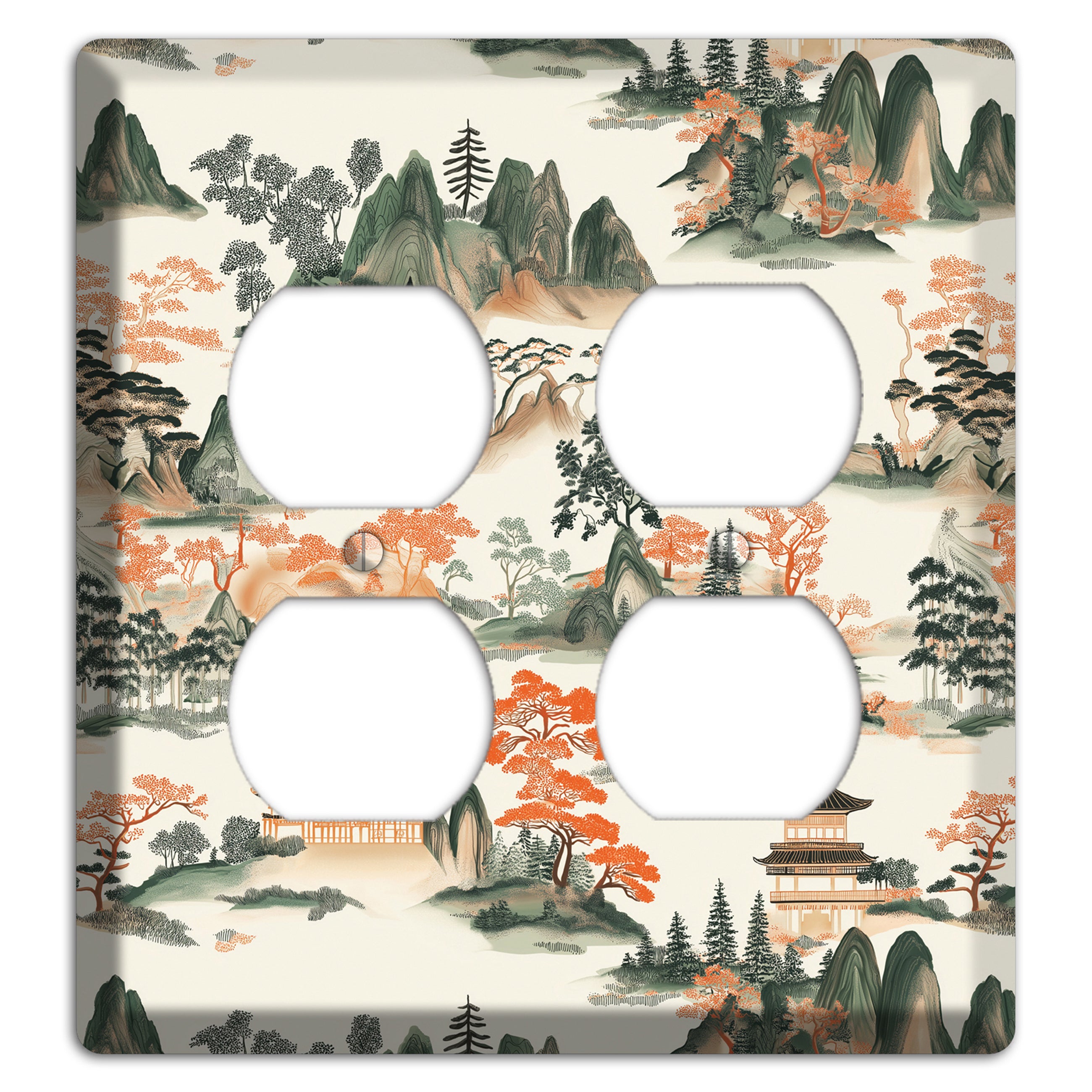 Peaks & Pagodas 2 Duplex Wallplate