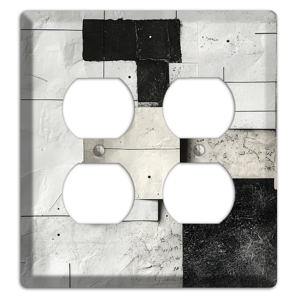 Torn Blueprint Collage 2 Duplex Wallplate