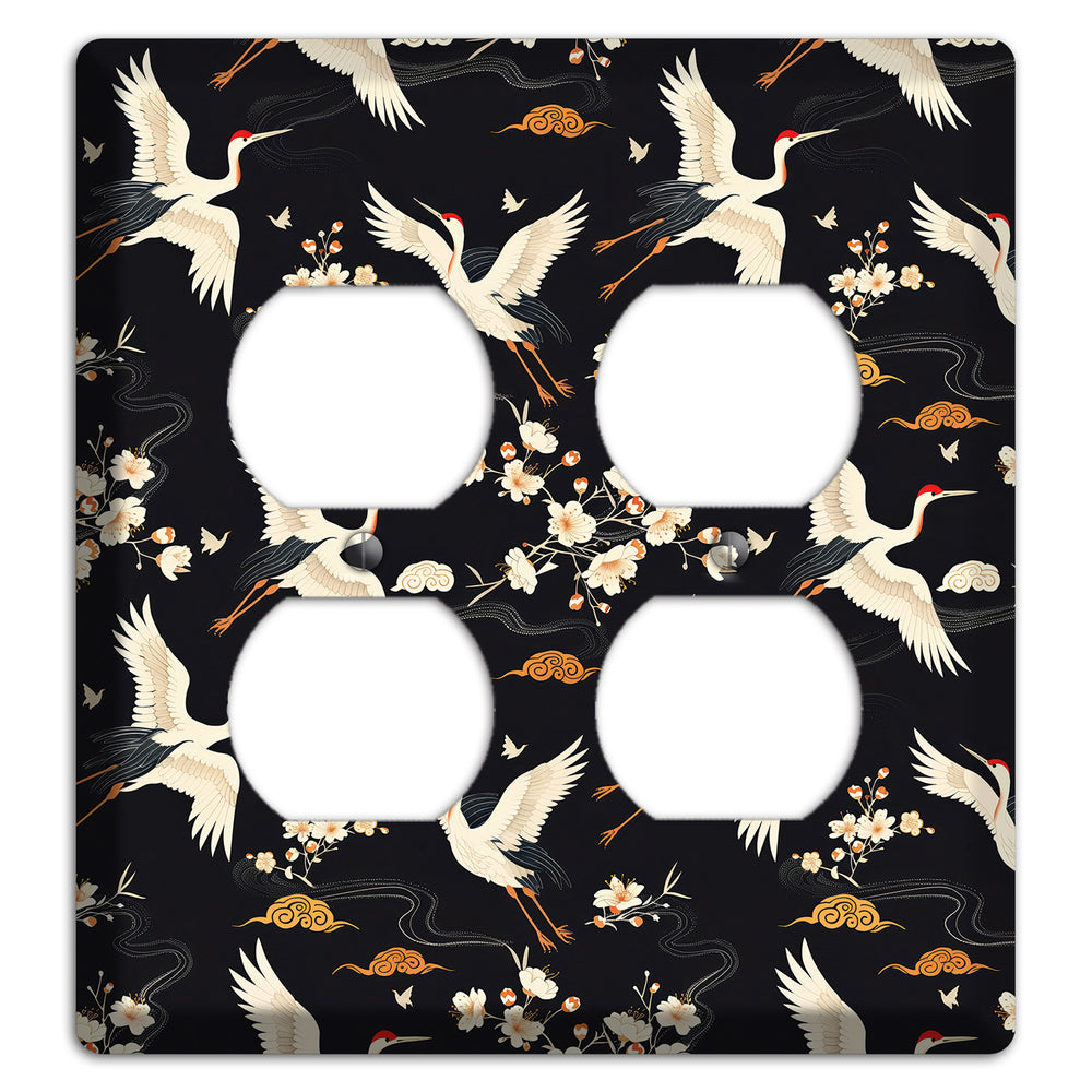 Obsidian Crane Nocturne 2 Duplex Wallplate