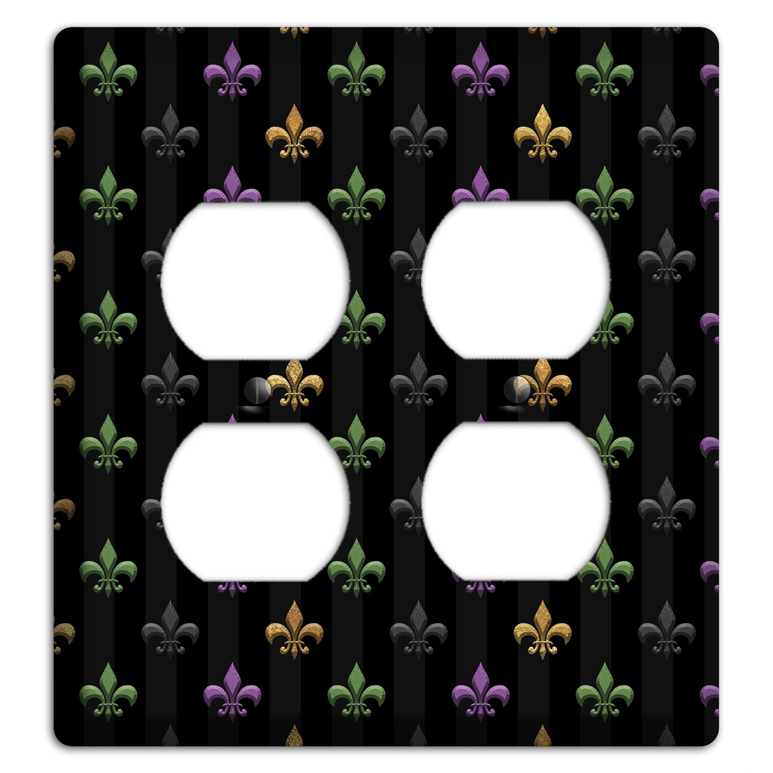 Midnight Fleur 2 Duplex Wallplate