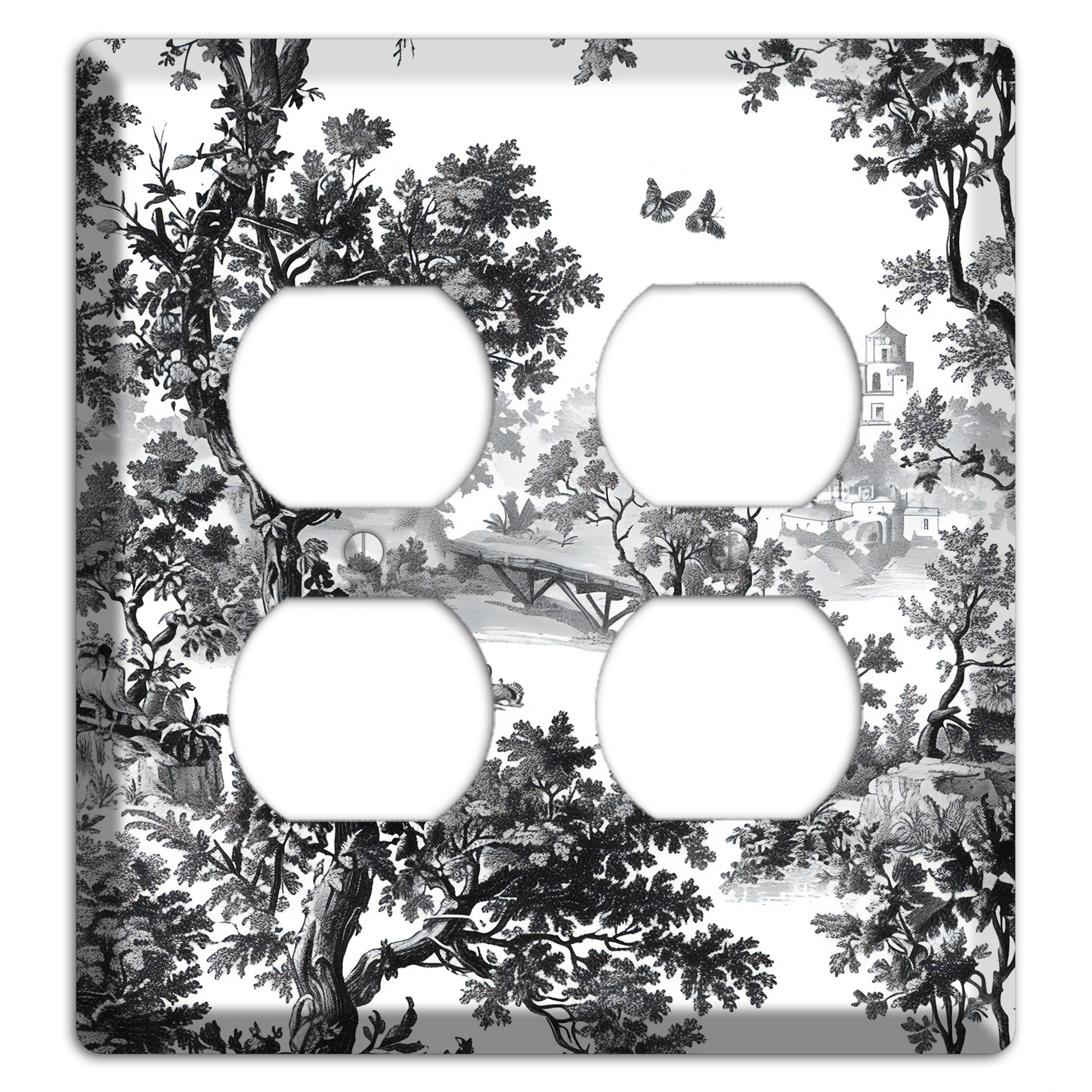 Woodland Chapel Mist 2 Duplex Wallplate