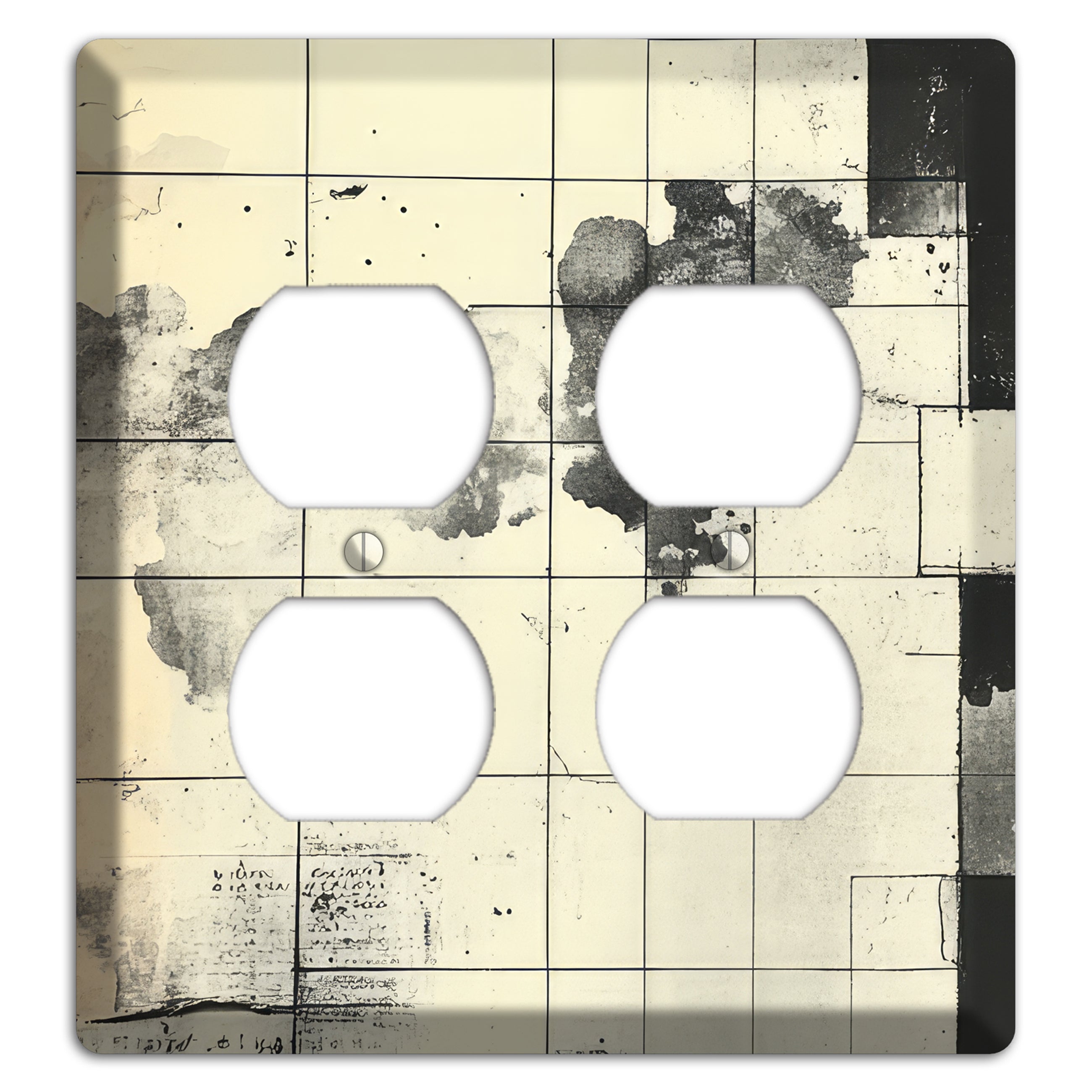 Fractured Cartography 2 Duplex Wallplate