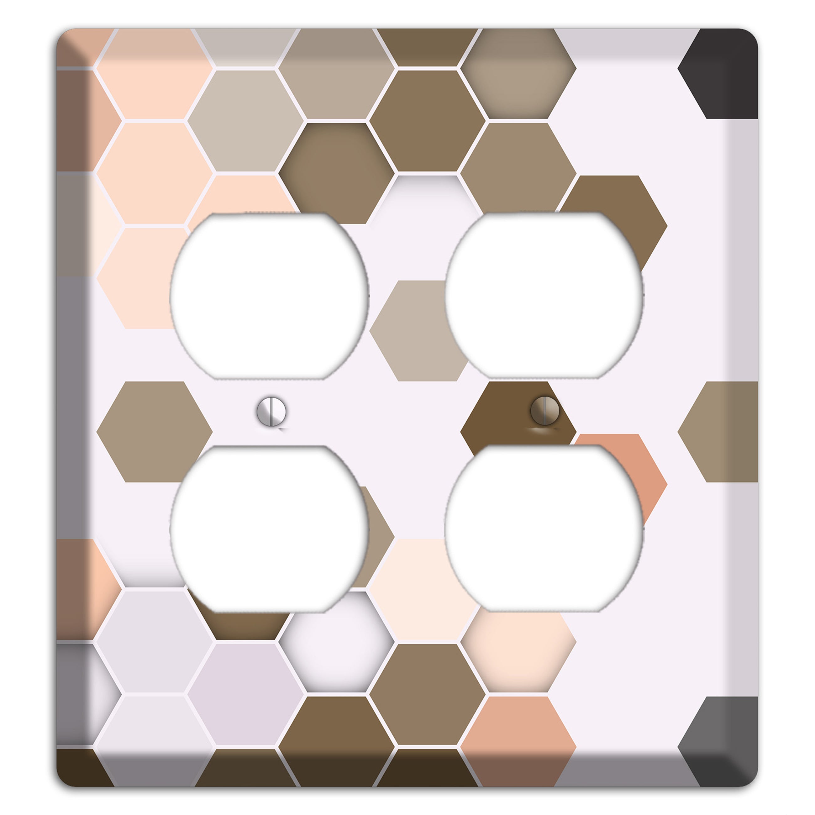 Clay & Terracotta Geometric Tiling 2 Duplex Wallplate