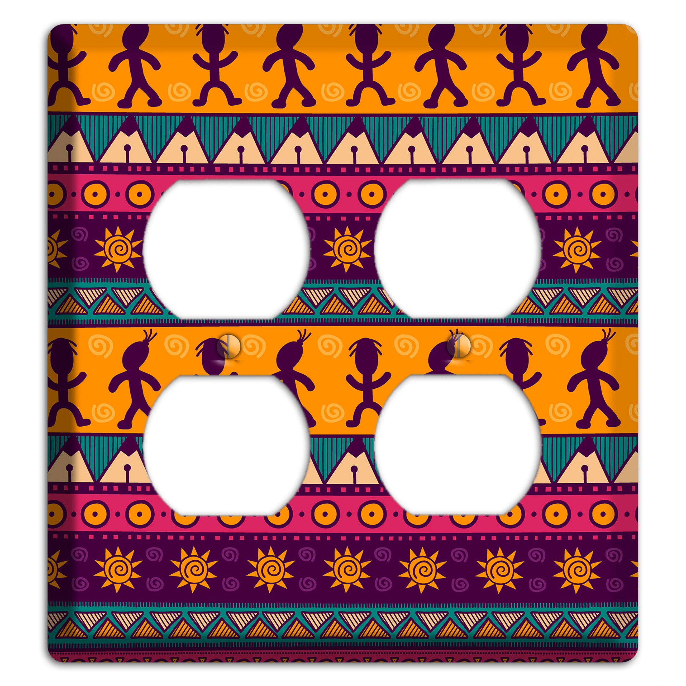 Tribal Rhythm 2 Duplex Wallplate