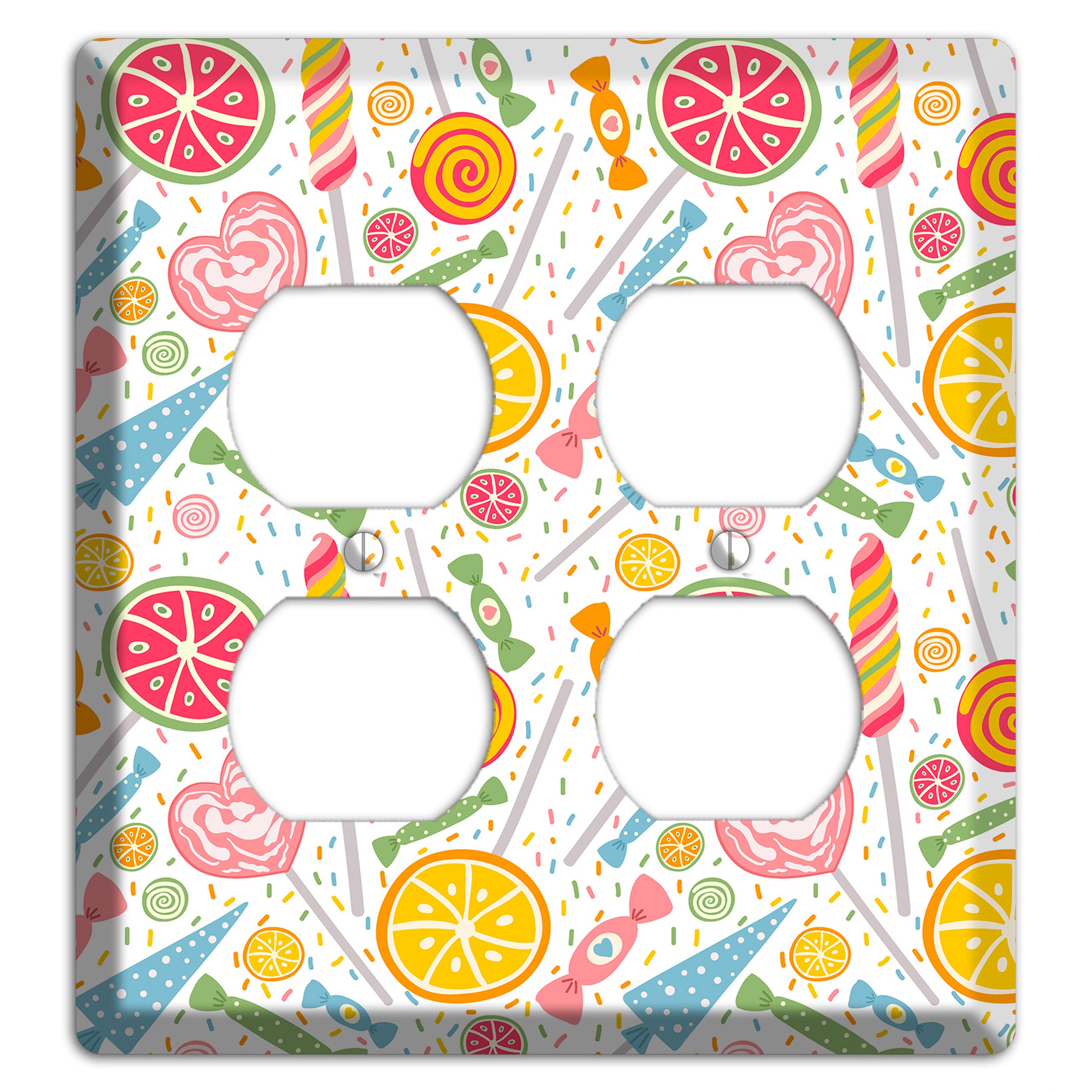 Candy Carnival (White) 2 Duplex Wallplate