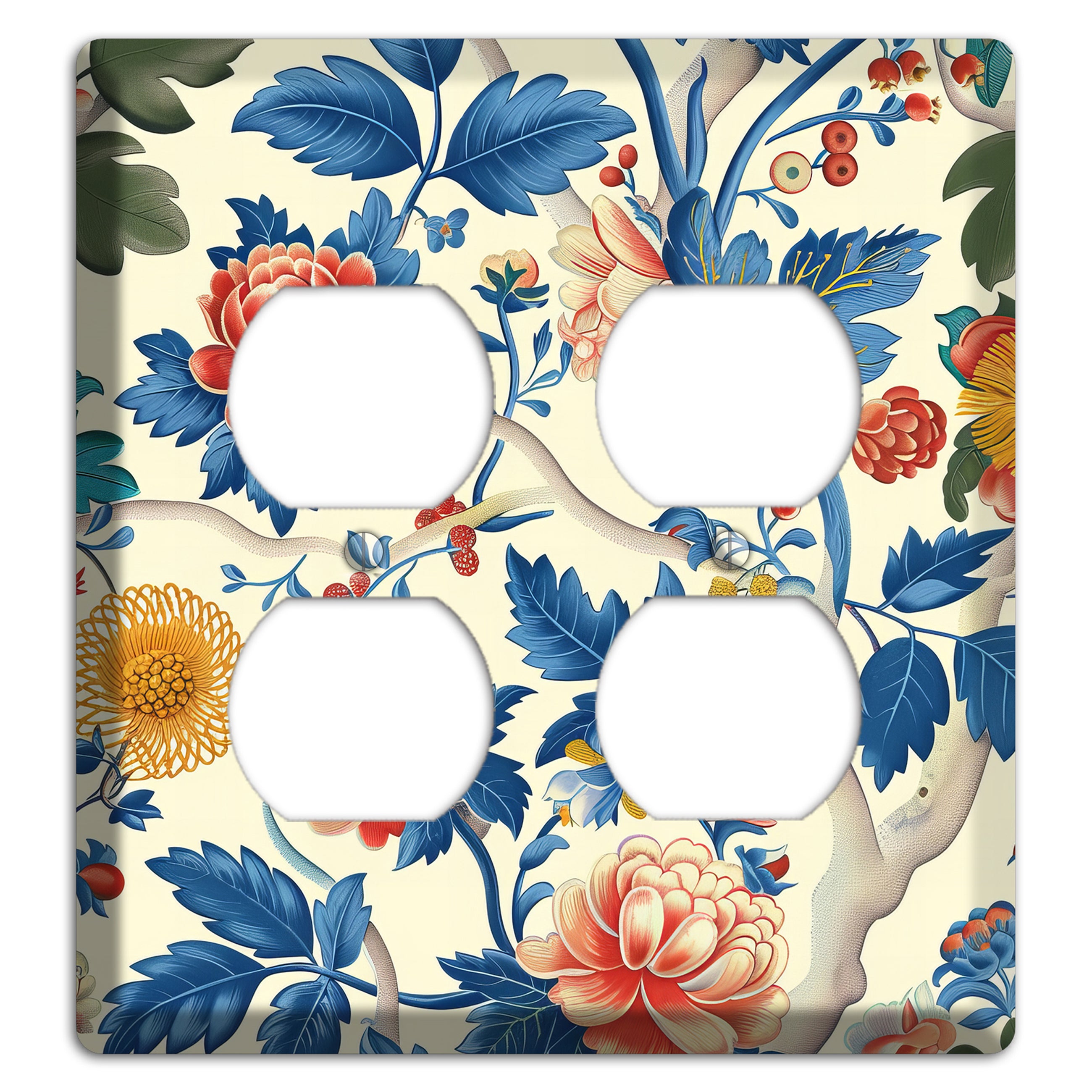 Porcelain Garden Riot 2 Duplex Wallplate