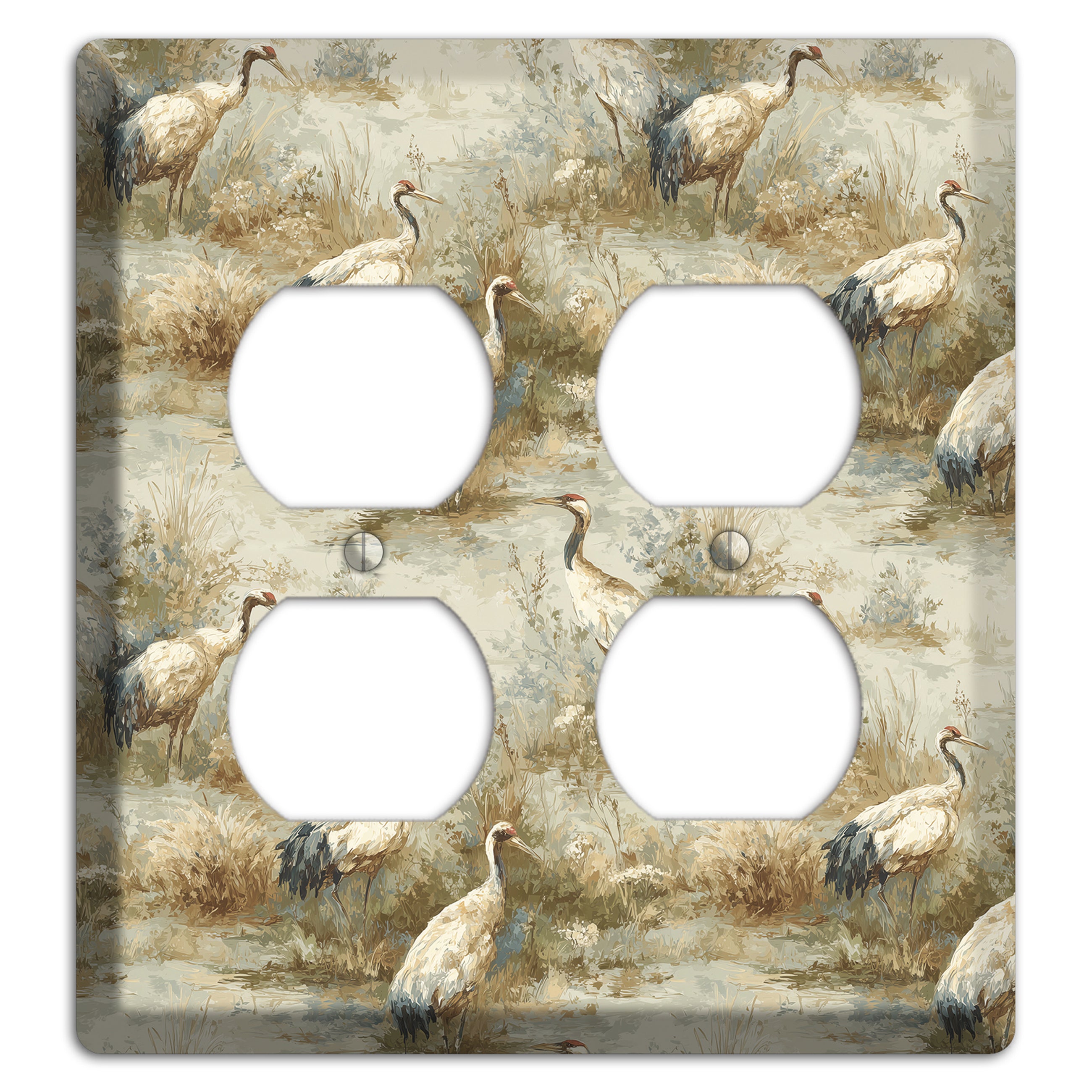 Marshland Crane Reverie 2 Duplex Wallplate