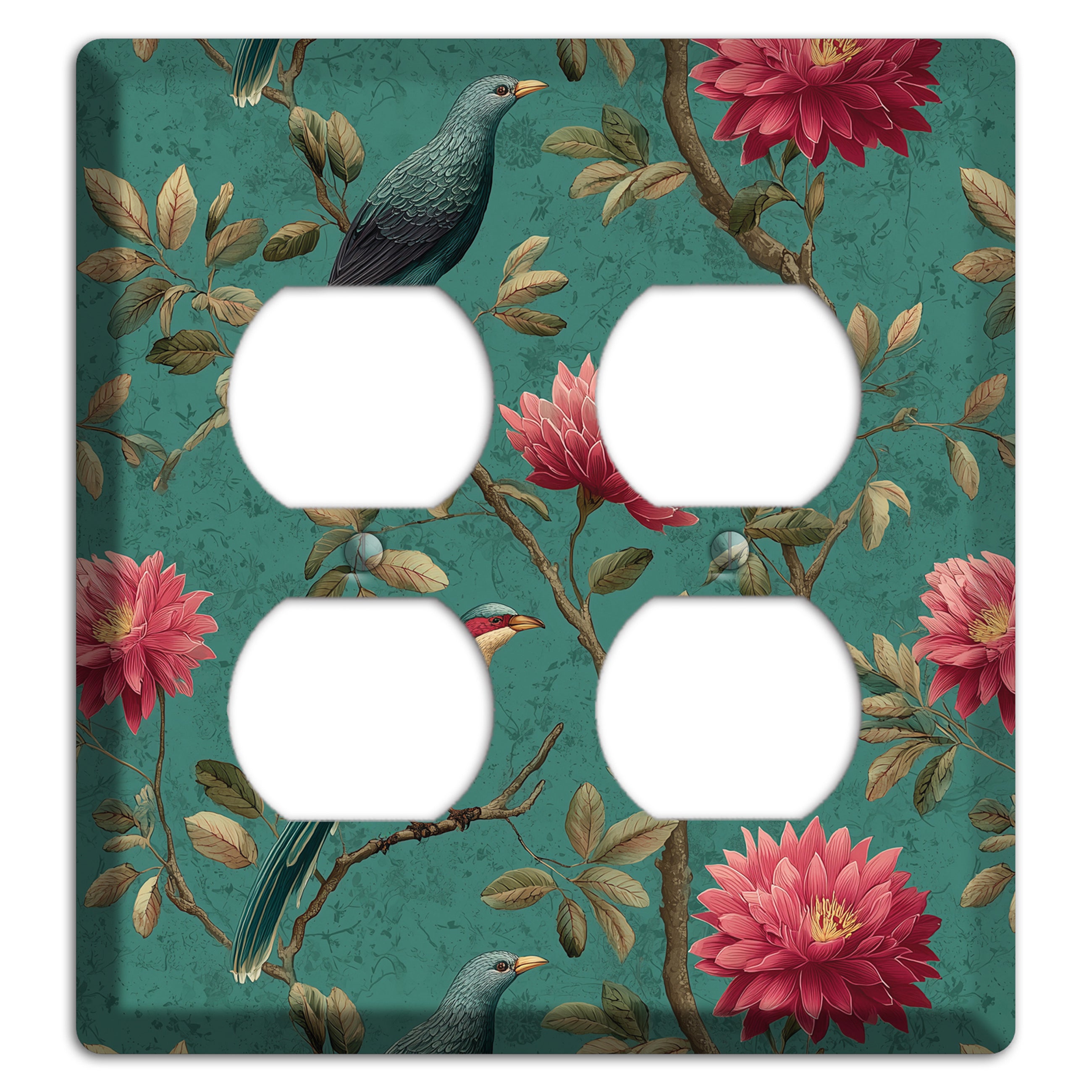 Crimson Perch 2 Duplex Wallplate