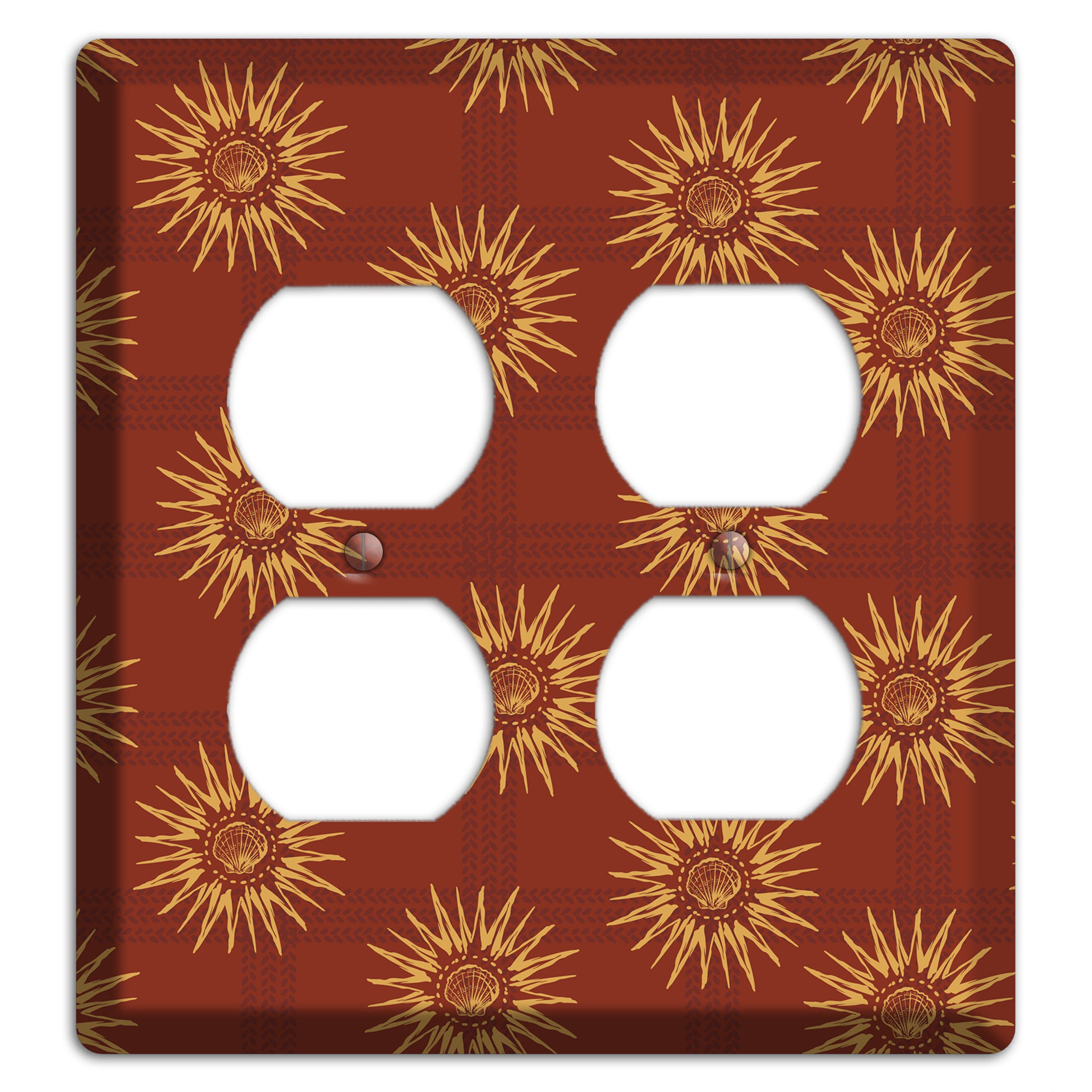 Russet Sun Plaid 2 Duplex Wallplate