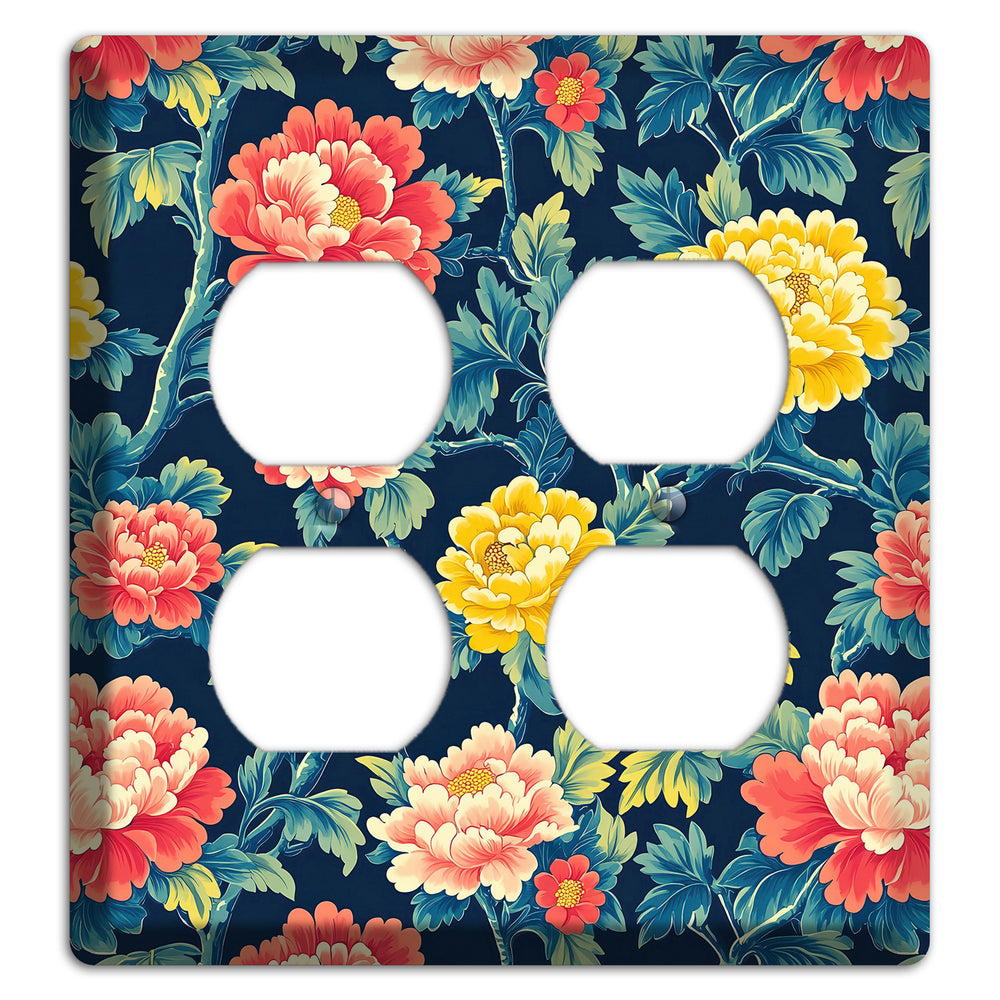 Peony & Bough 2 Duplex Wallplate