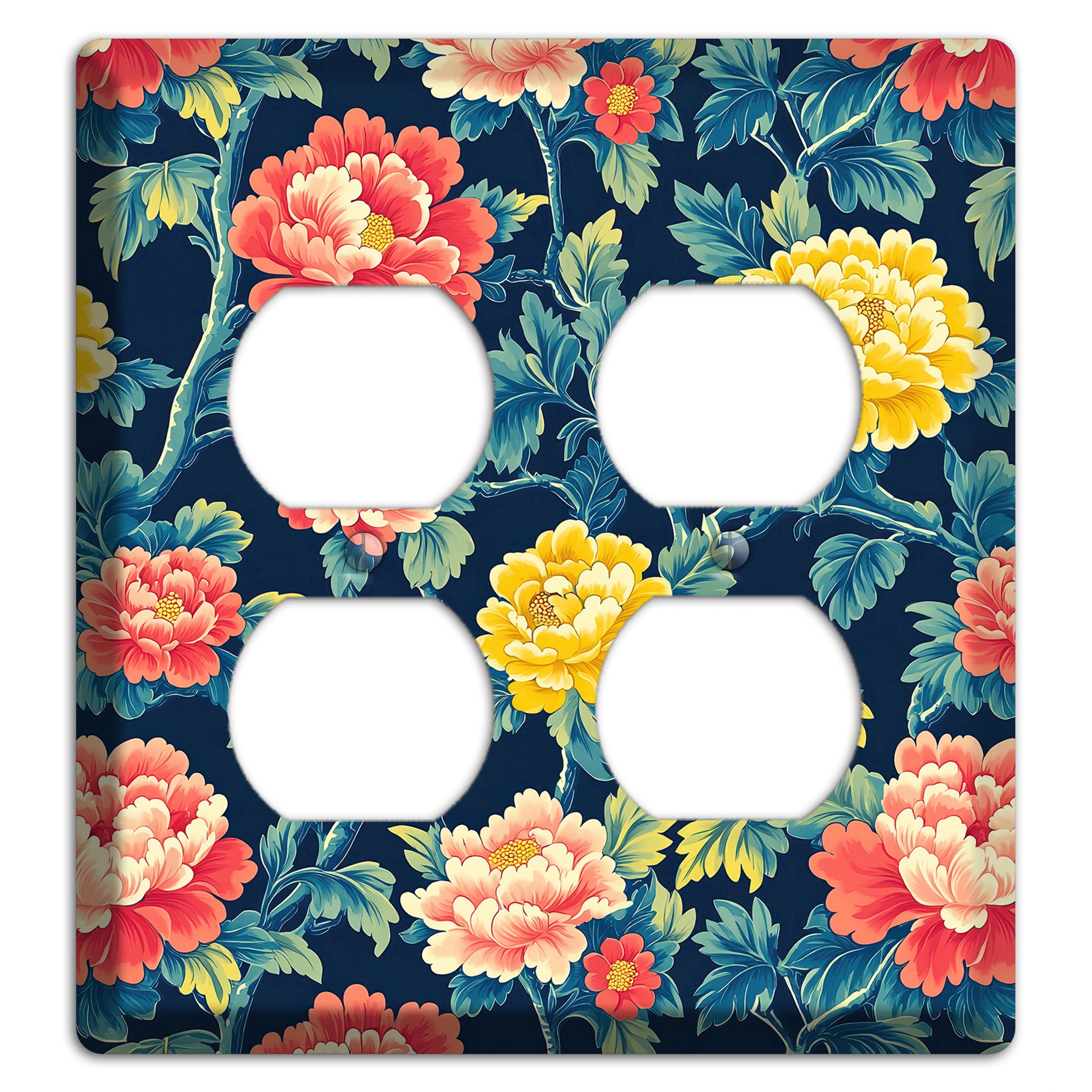 Peony & Bough 2 Duplex Wallplate