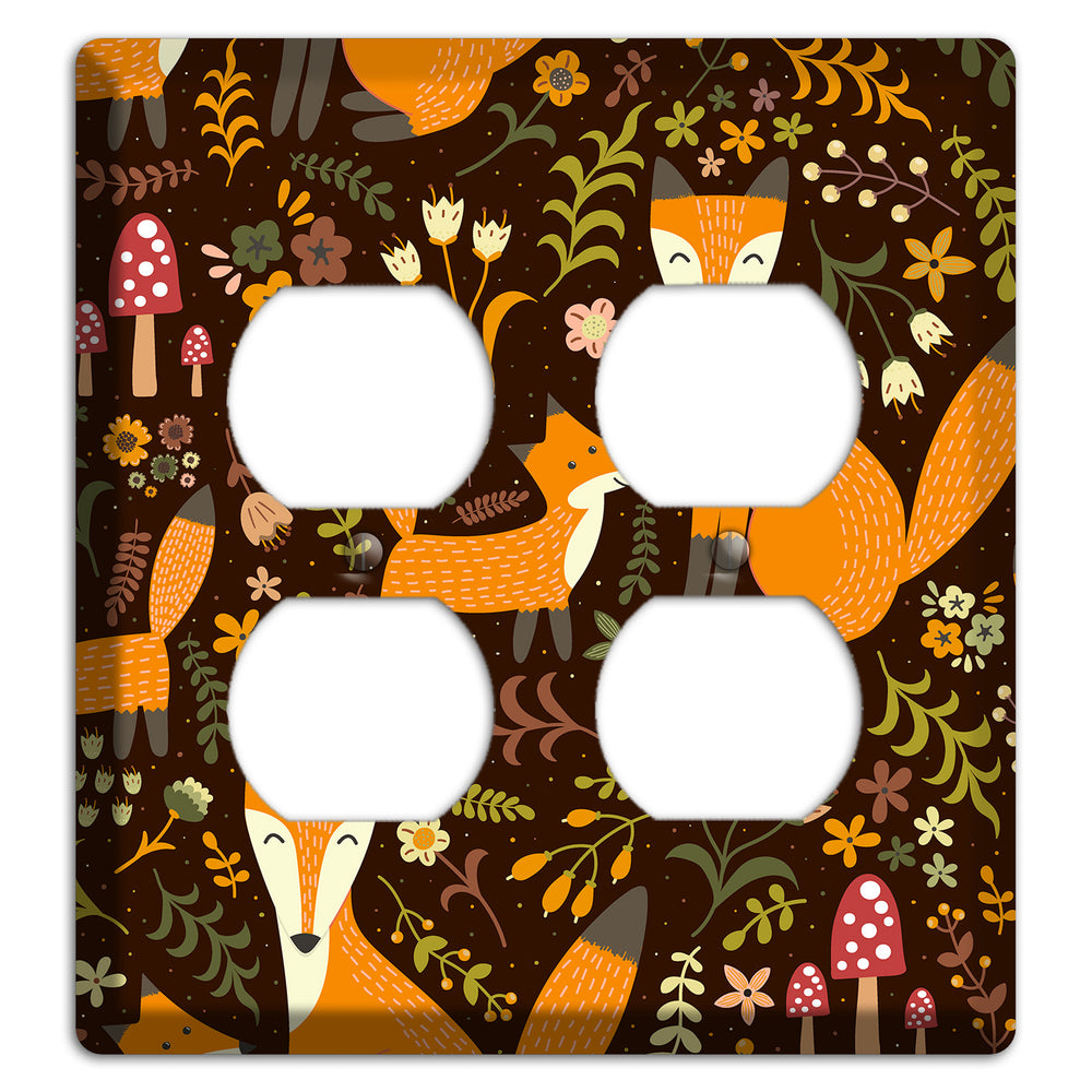 Fox Garden (Chocolate) 2 Duplex Wallplate