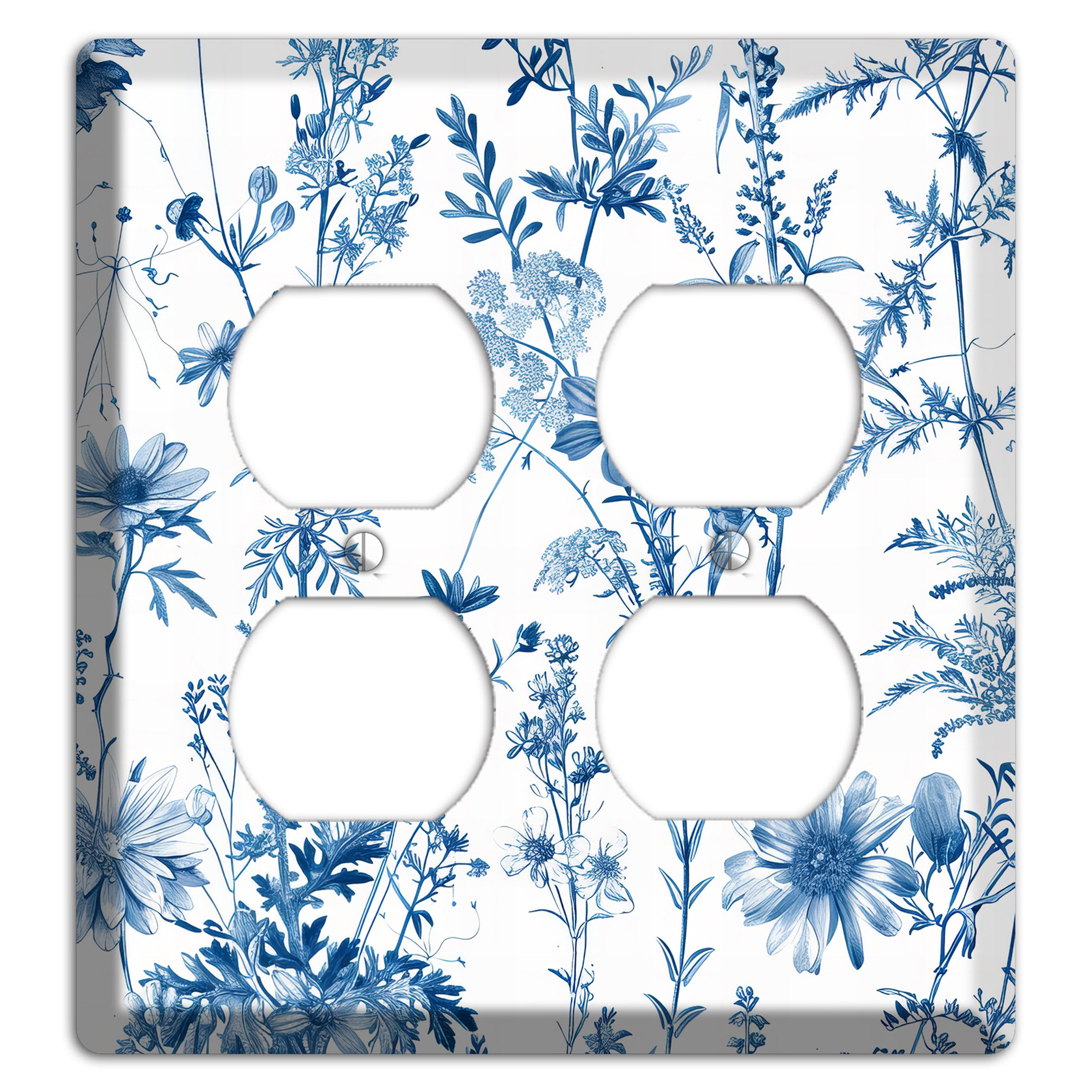 Meadow Pressed Blue 2 Duplex Wallplate