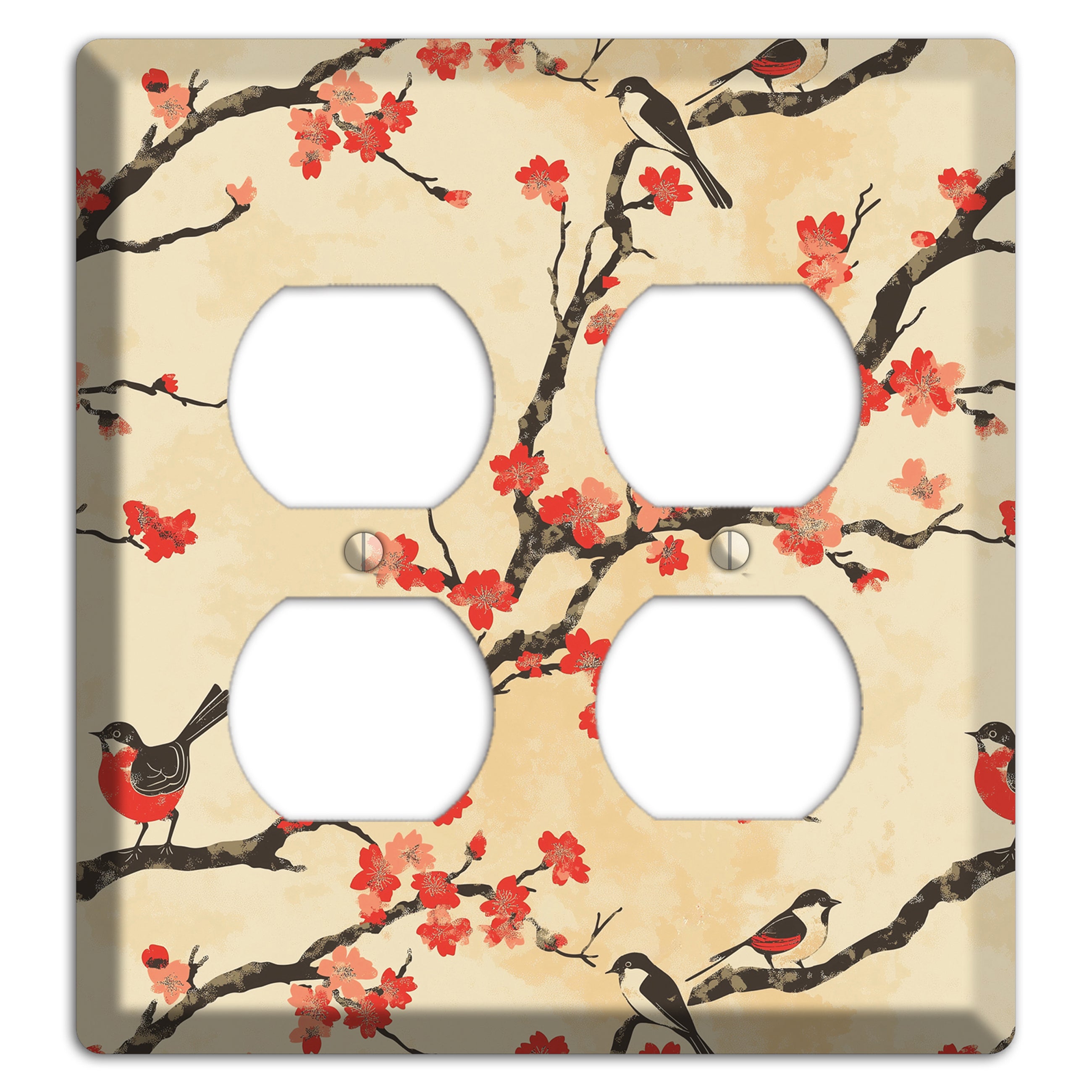Blossom & Wing 2 Duplex Wallplate