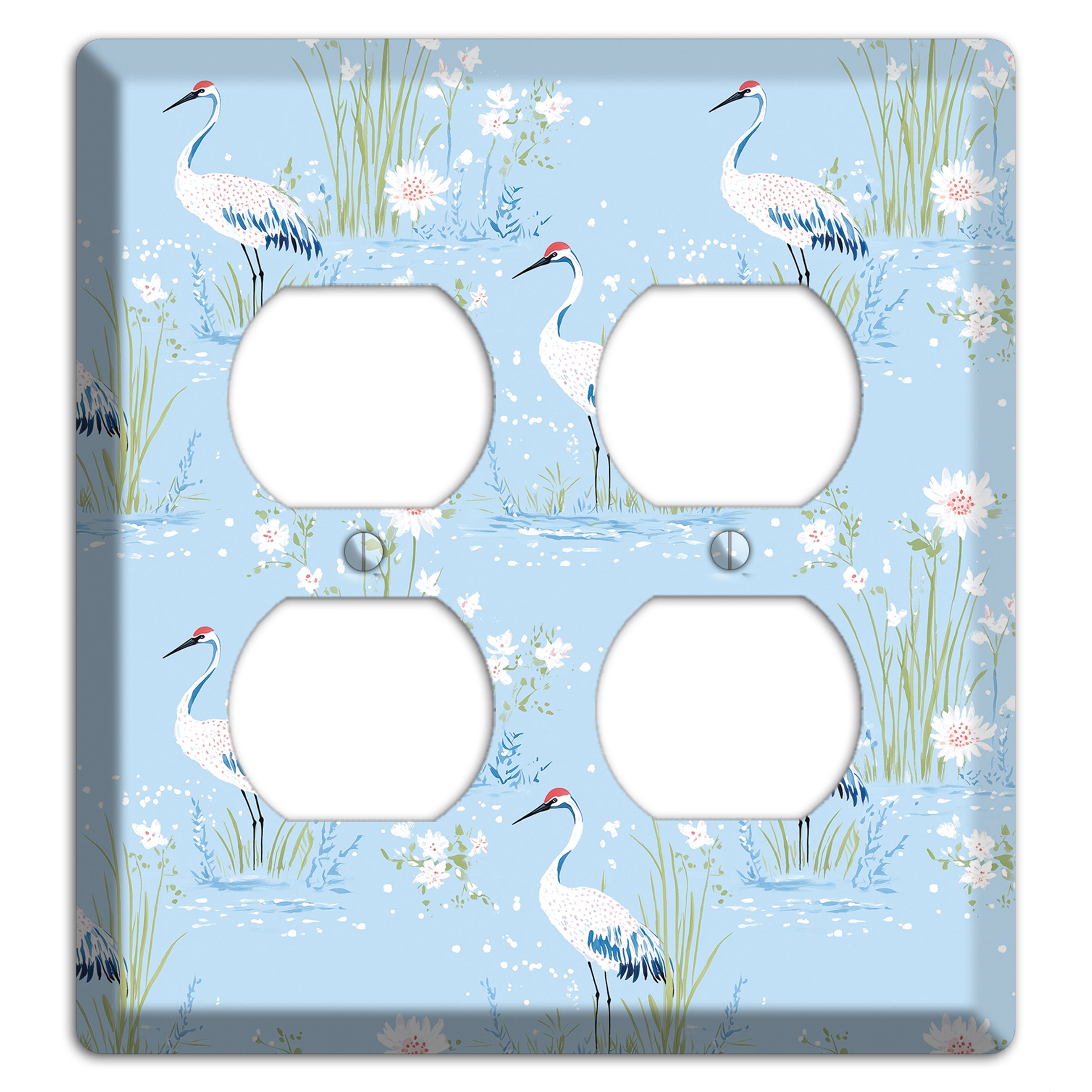 Powder Blue Marsh 2 Duplex Wallplate