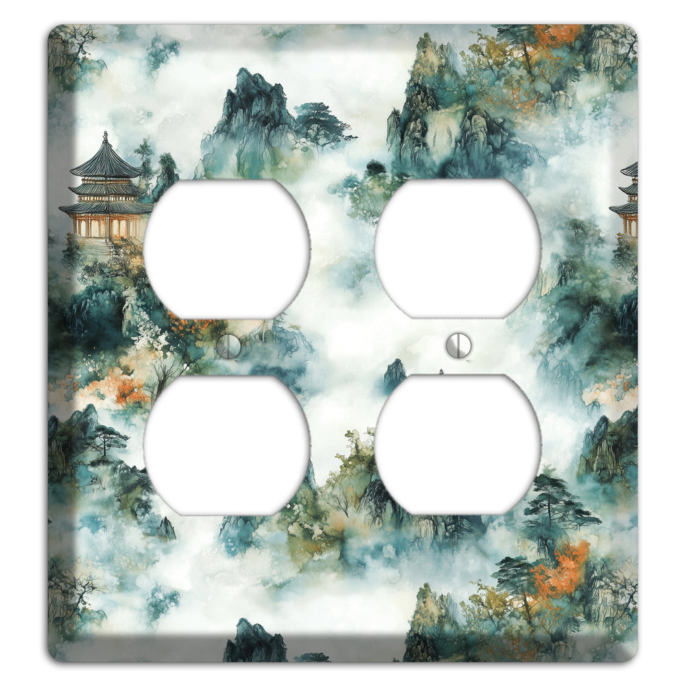 Pavilions in the Mist 2 Duplex Wallplate