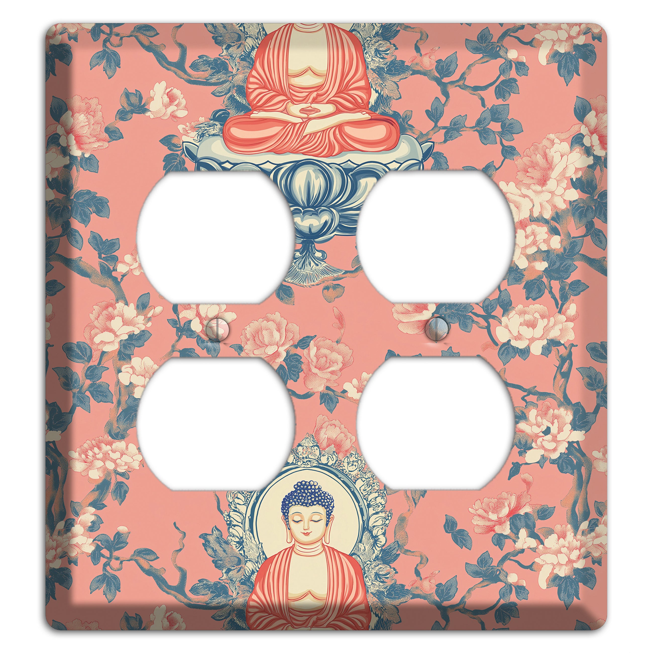 Lotus & Blossom 2 Duplex Wallplate