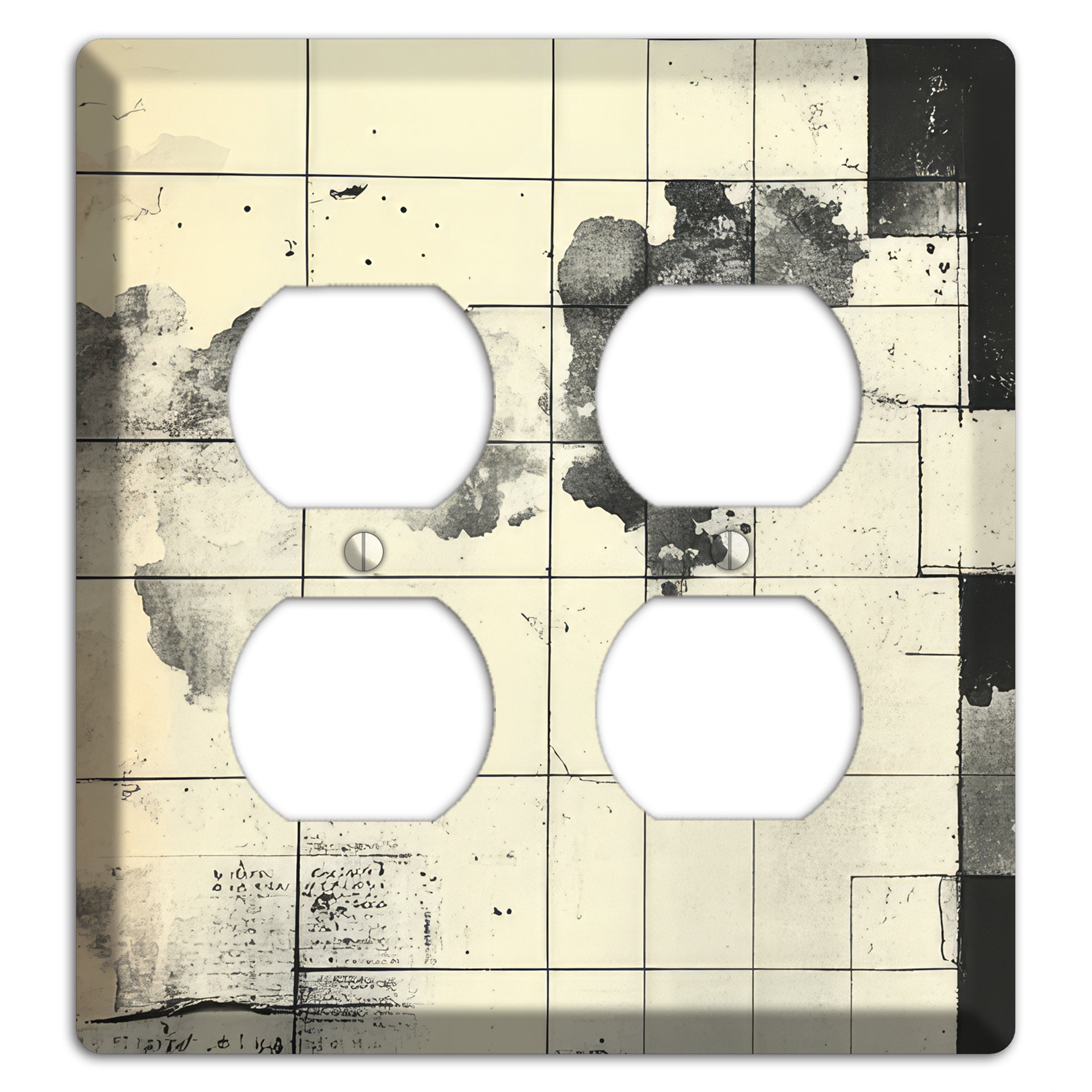 Weathered Grid Chronicle 2 Duplex Wallplate