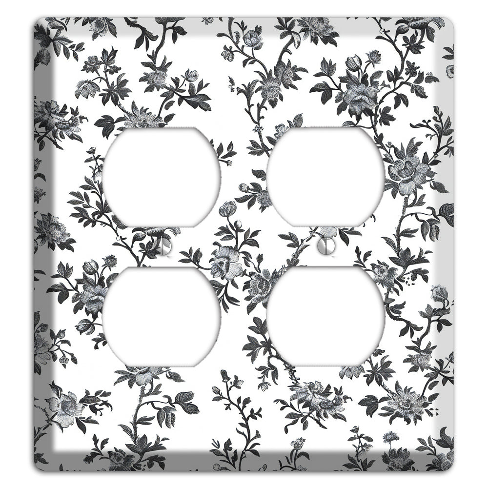 Ink & Ivory Trellis 2 Duplex Wallplate
