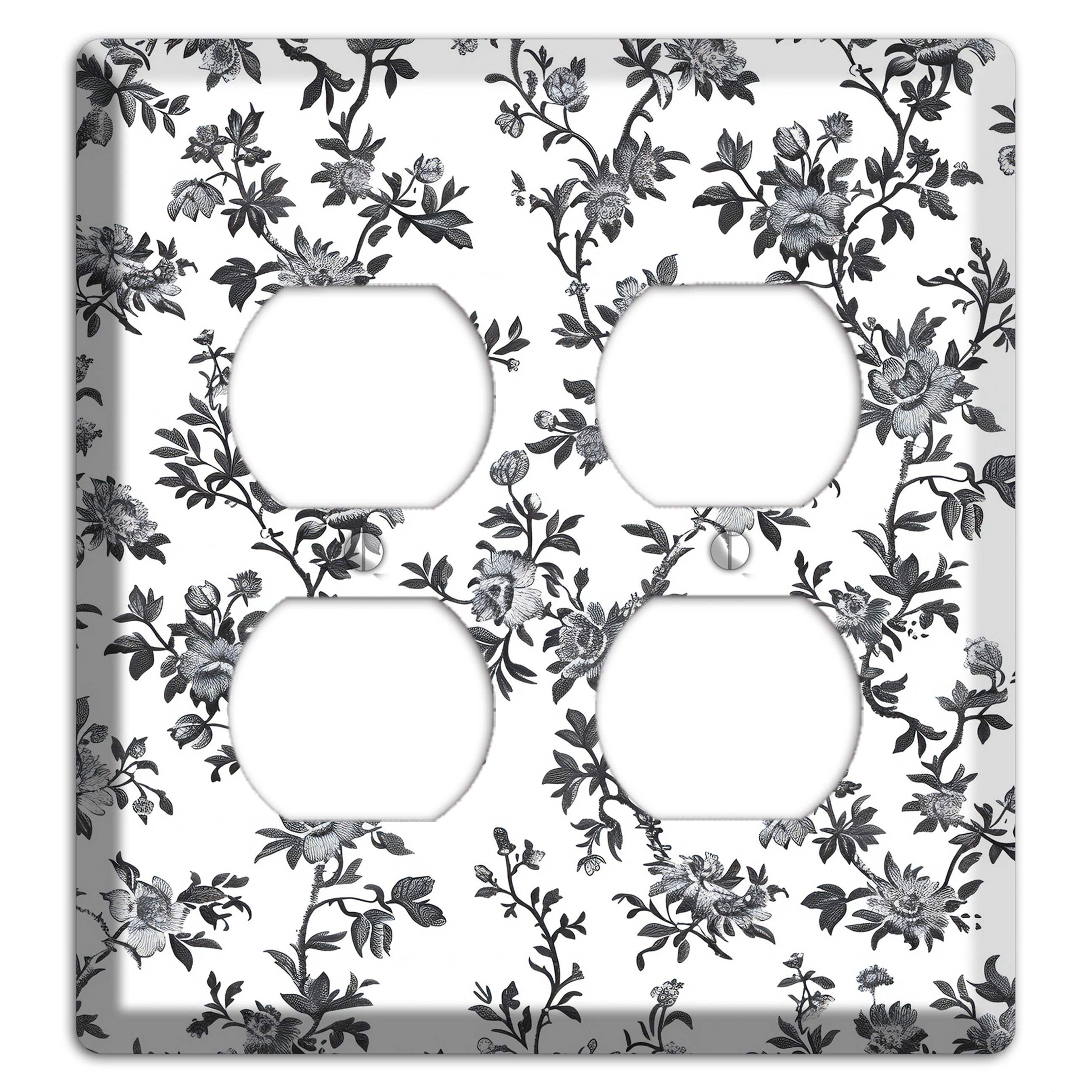 Ink & Ivory Trellis 2 Duplex Wallplate