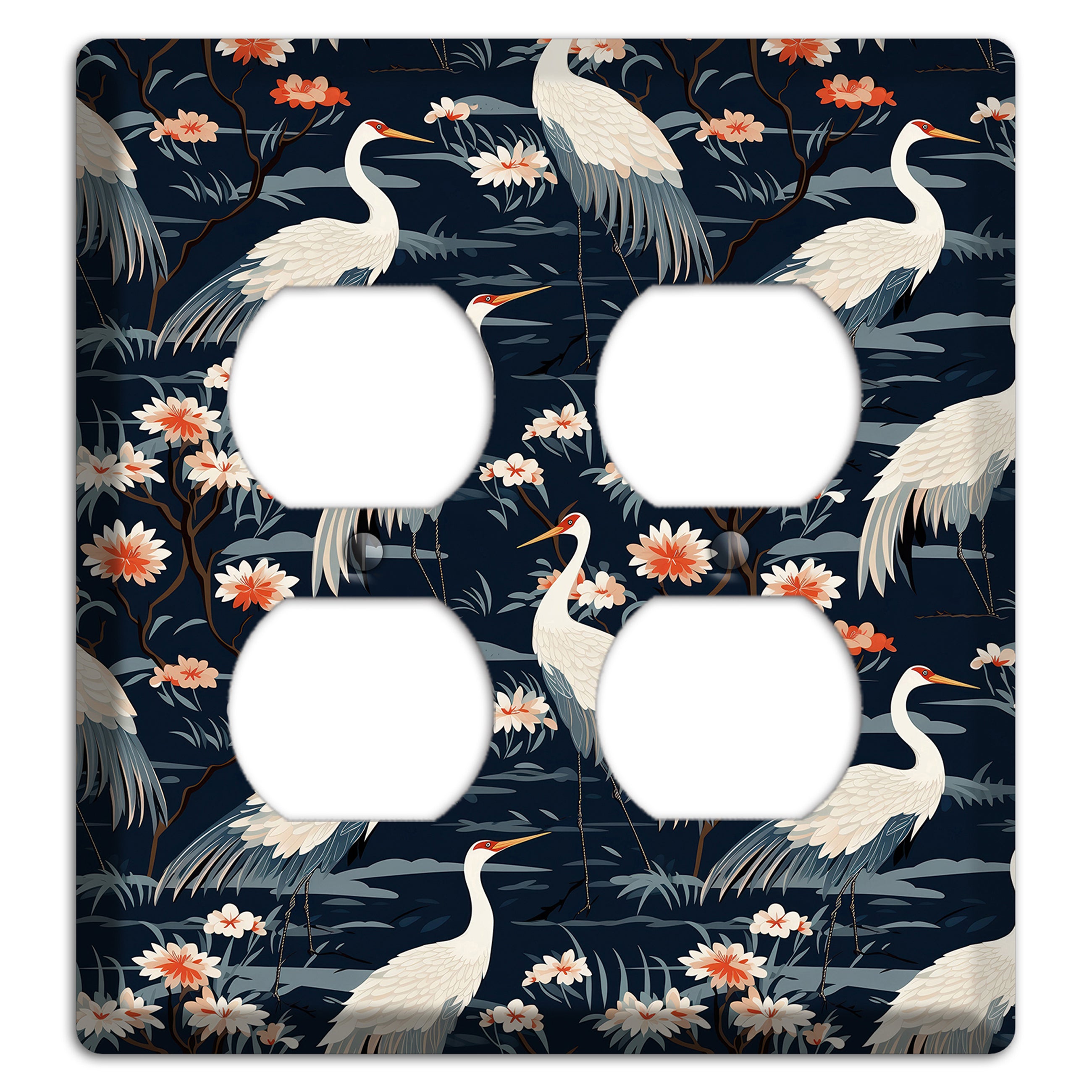 Navy Heron Nocturne 2 Duplex Wallplate