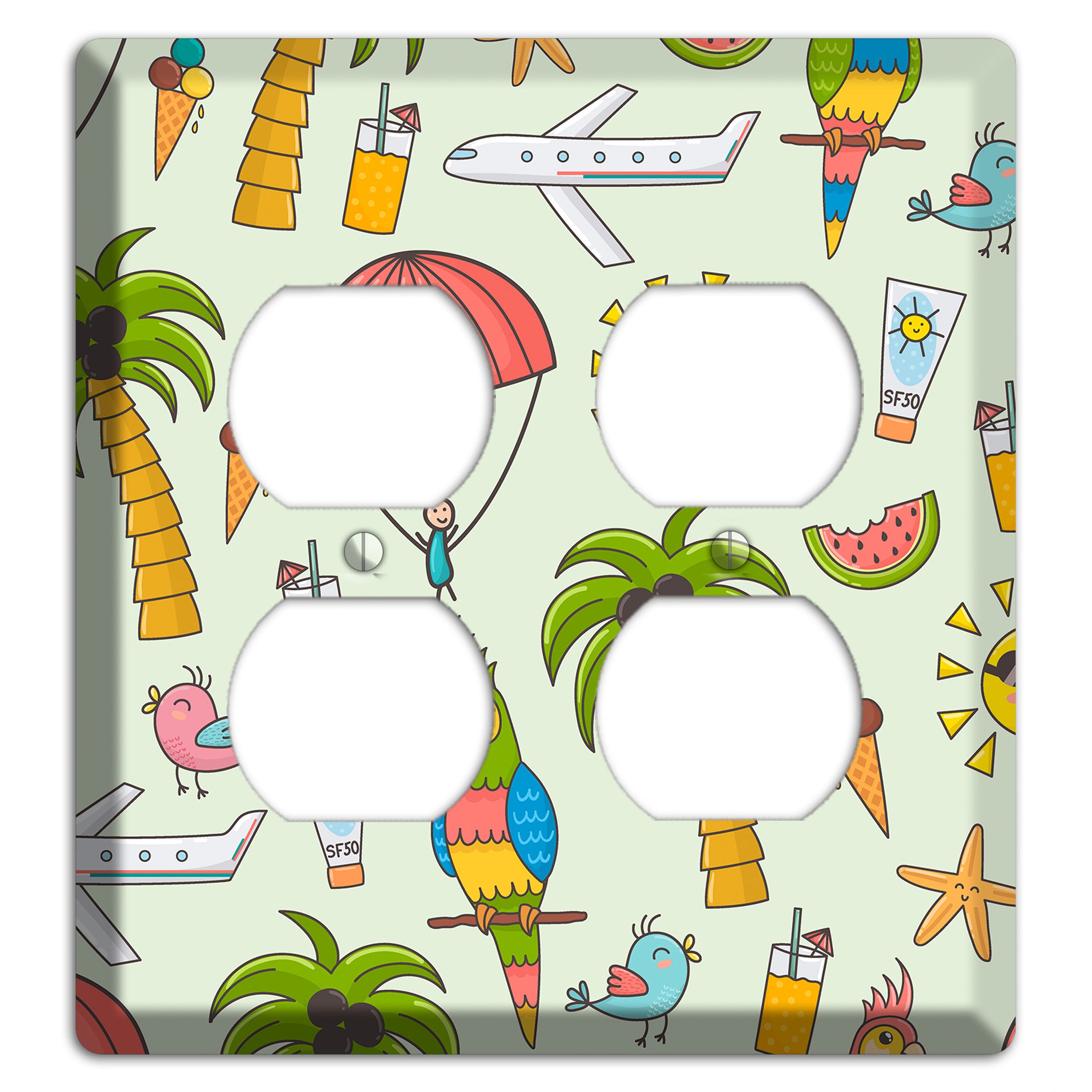 Tropical Vacation 2 Duplex Wallplate