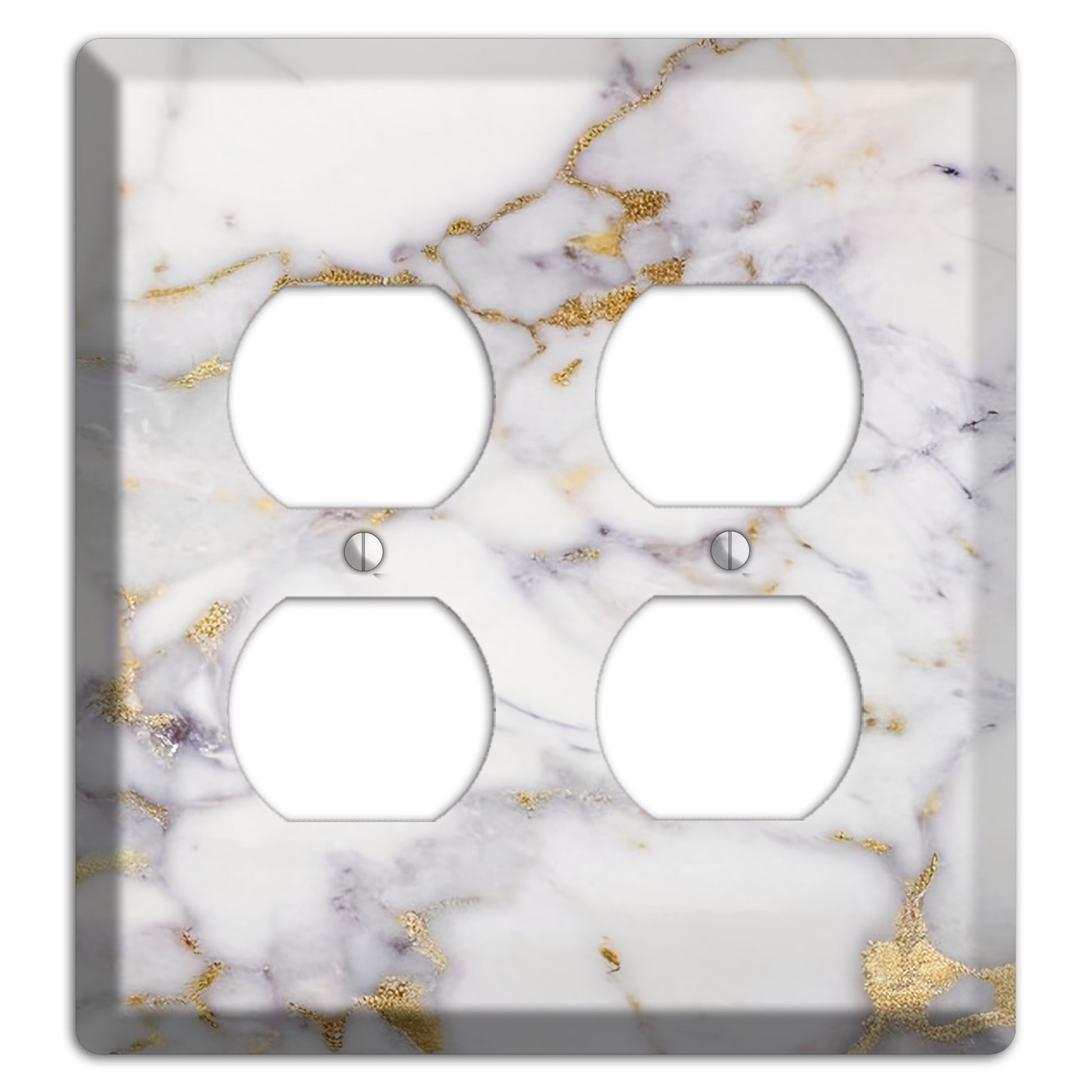 Metallic Bronze Marble 2 Duplex Wallplate