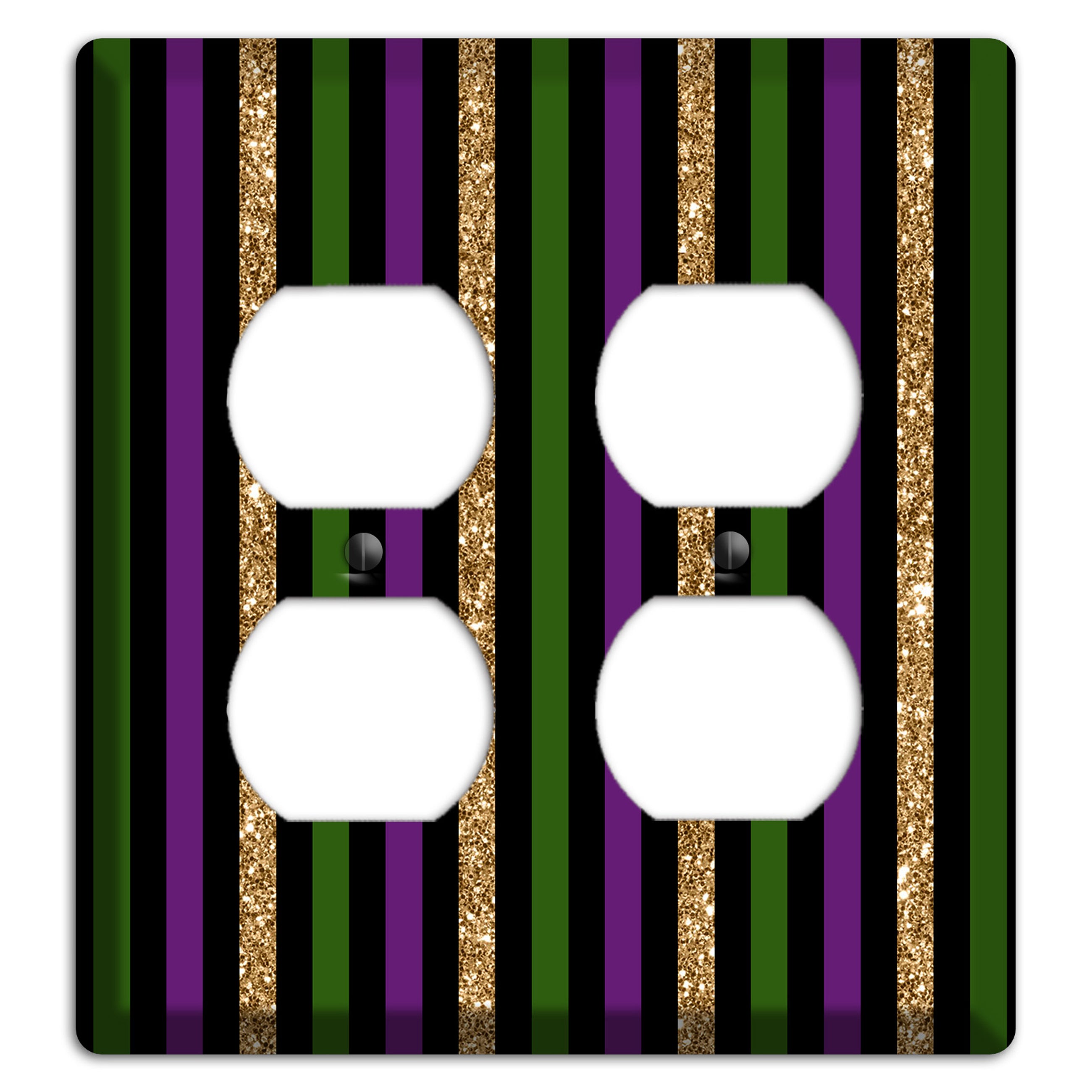 Carnival Stripes: Noir 2 Duplex Wallplate