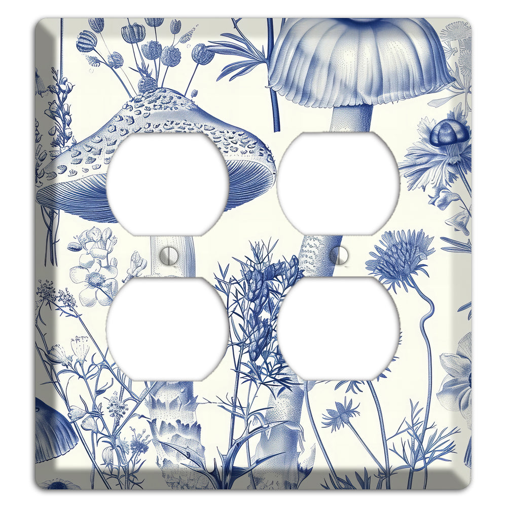 Cobalt Spore Garden 2 Duplex Wallplate