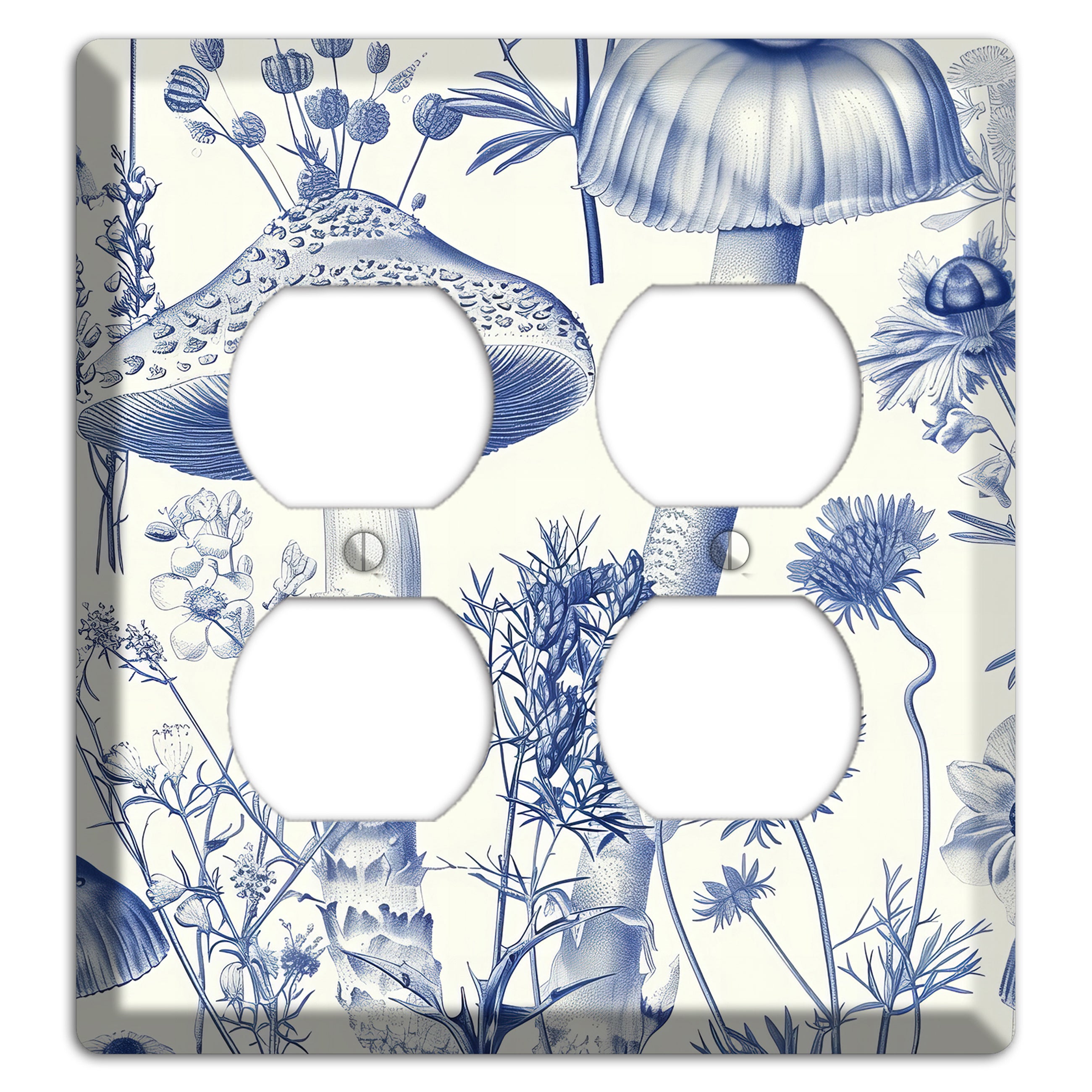 Cobalt Spore Garden 2 Duplex Wallplate