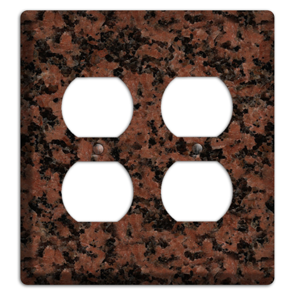 New Imperial Red Granite 2 Duplex Wallplate